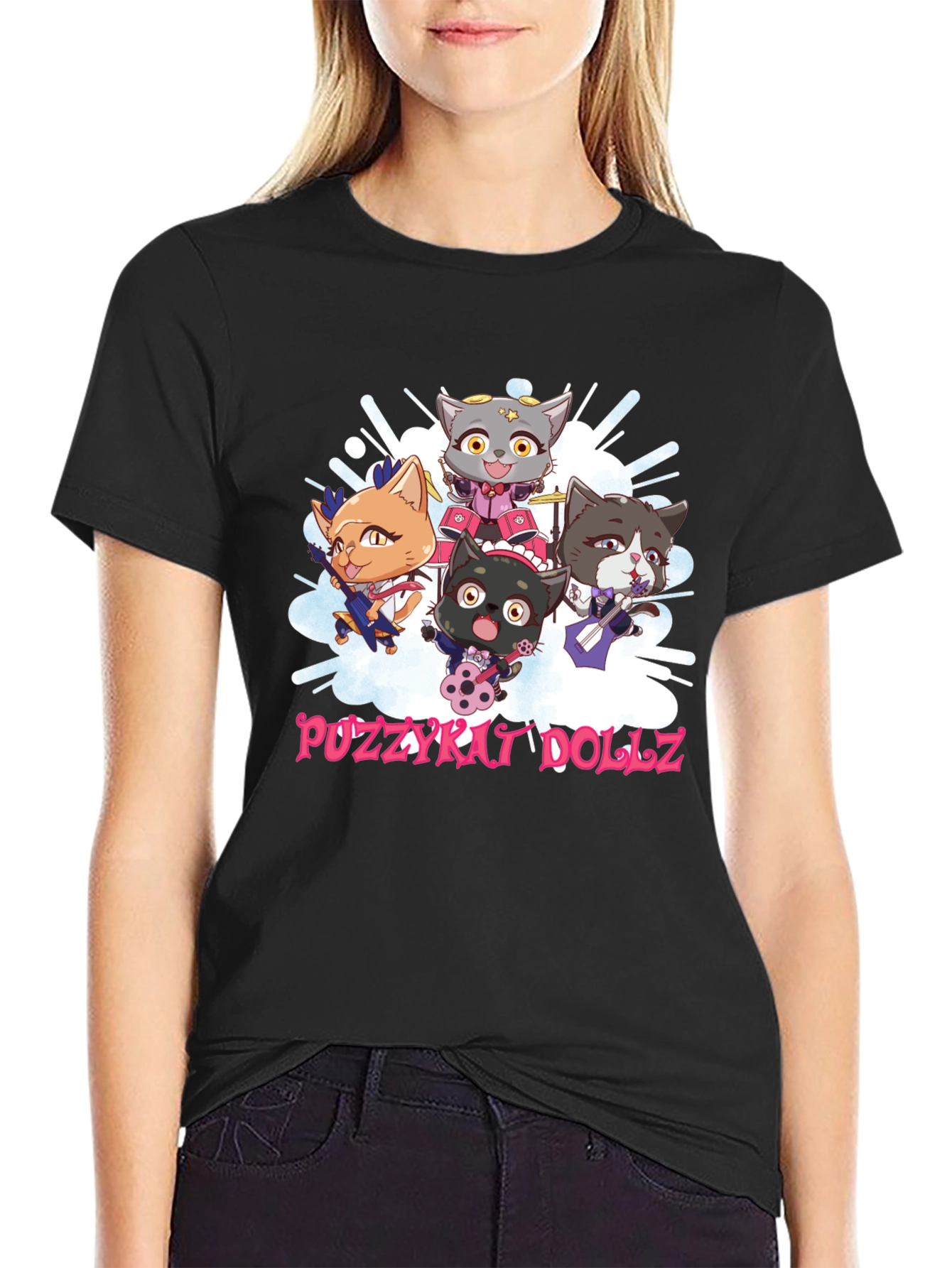 Pozzykat Dollz Graphic Tee - Black