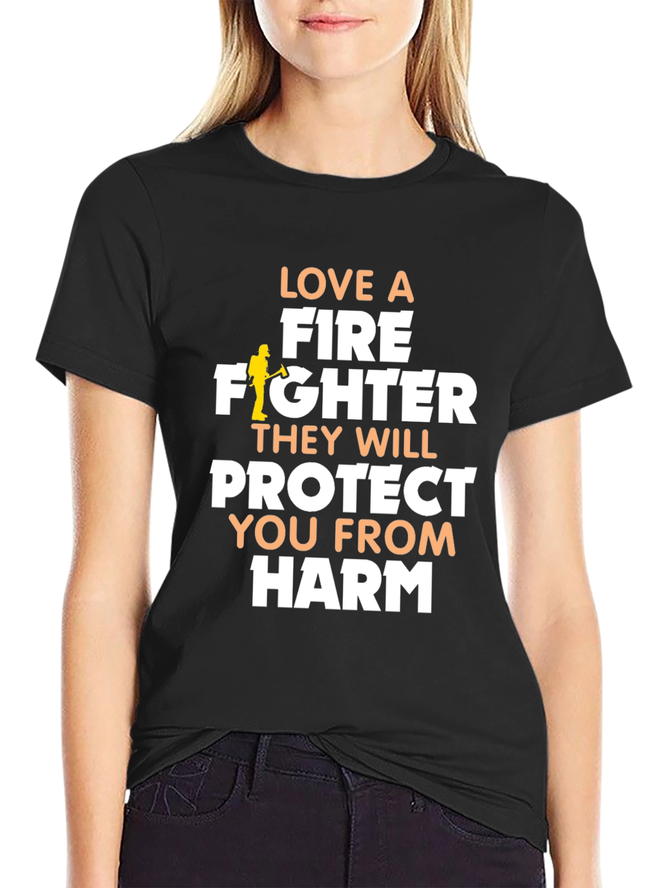 Love a Firefighter Graphic T-Shirt