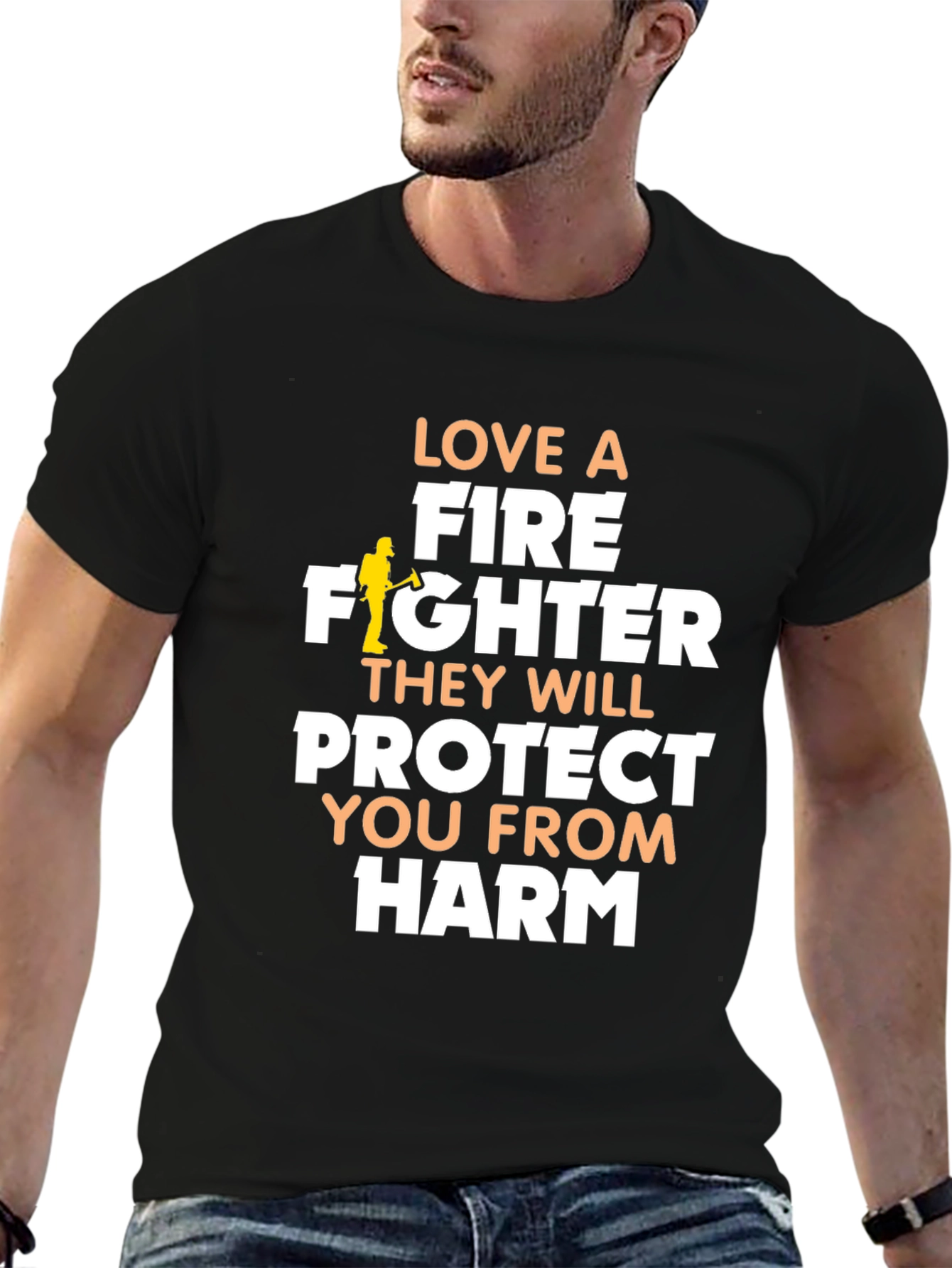 Love a Firefighter Graphic T-Shirt