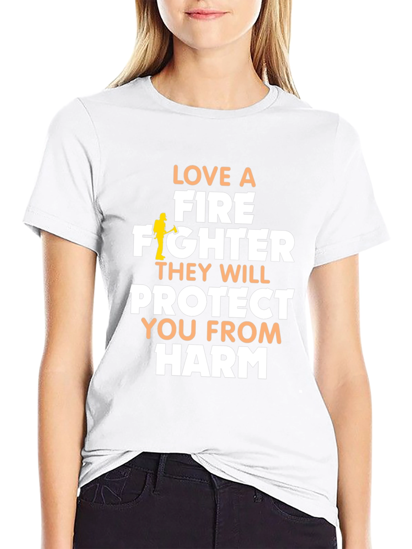 Love a Firefighter Graphic T-Shirt