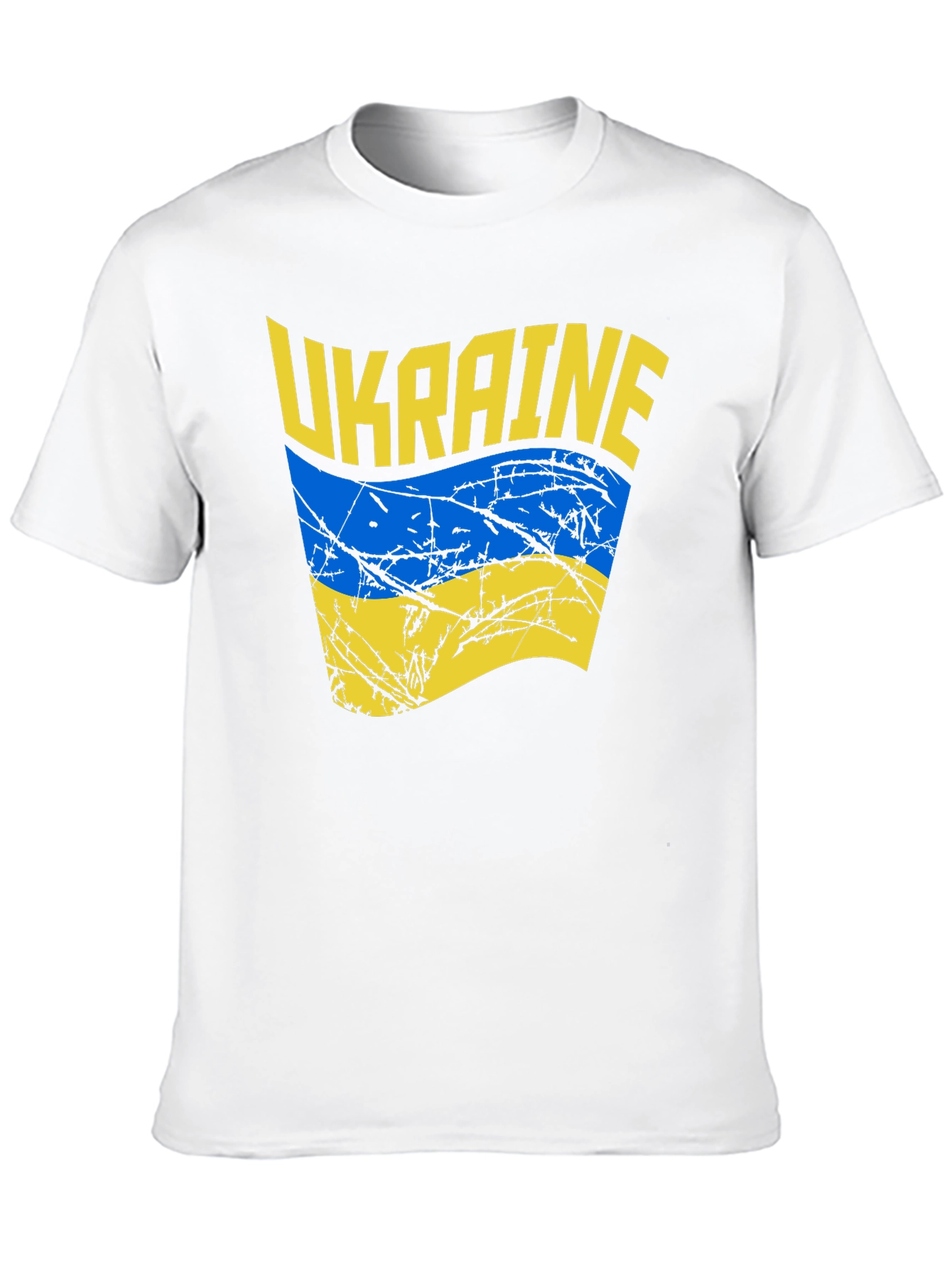 Ukraine Flag Graphic Black T-Shirt