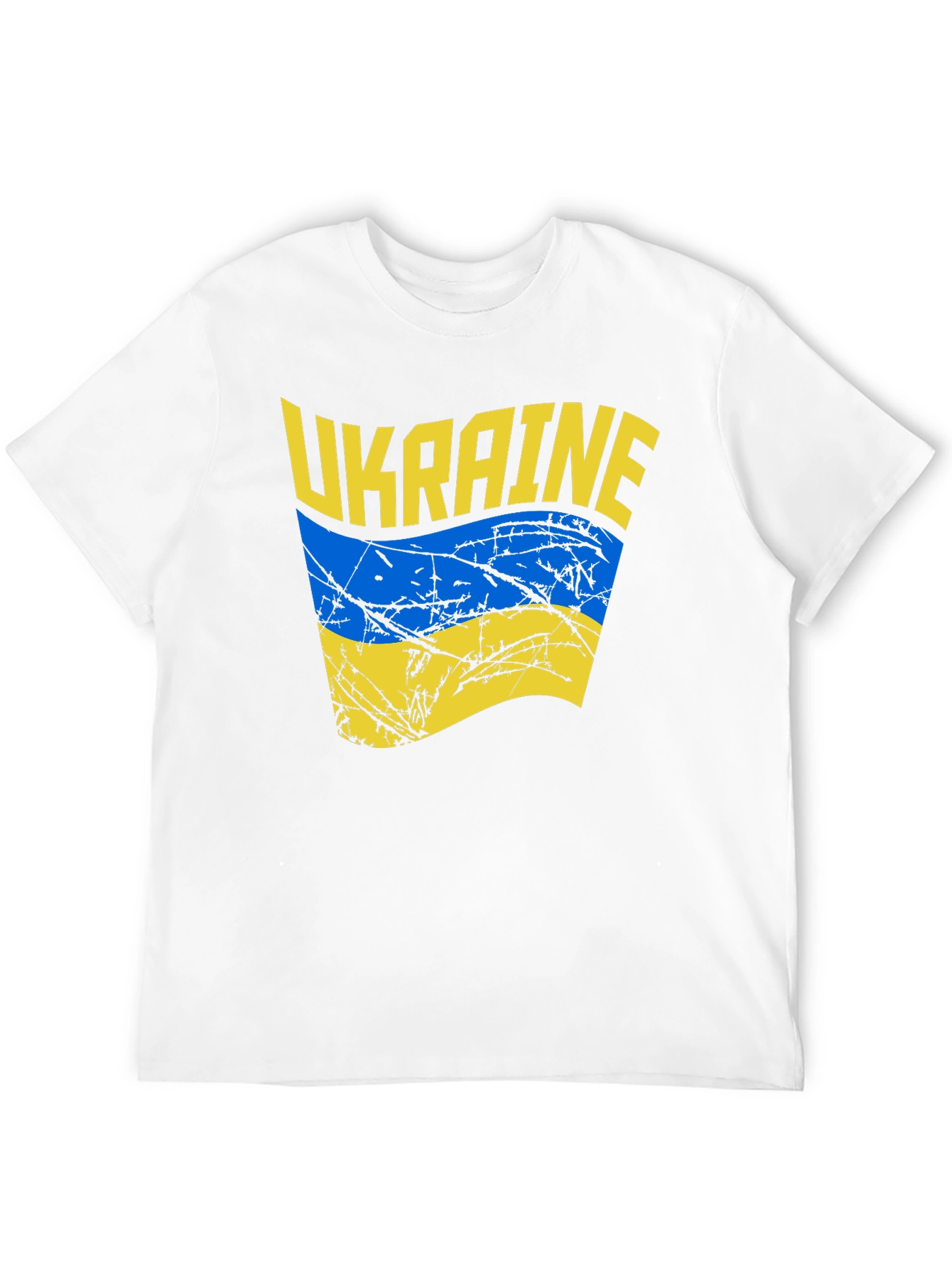 Ukraine Flag Graphic Black T-Shirt