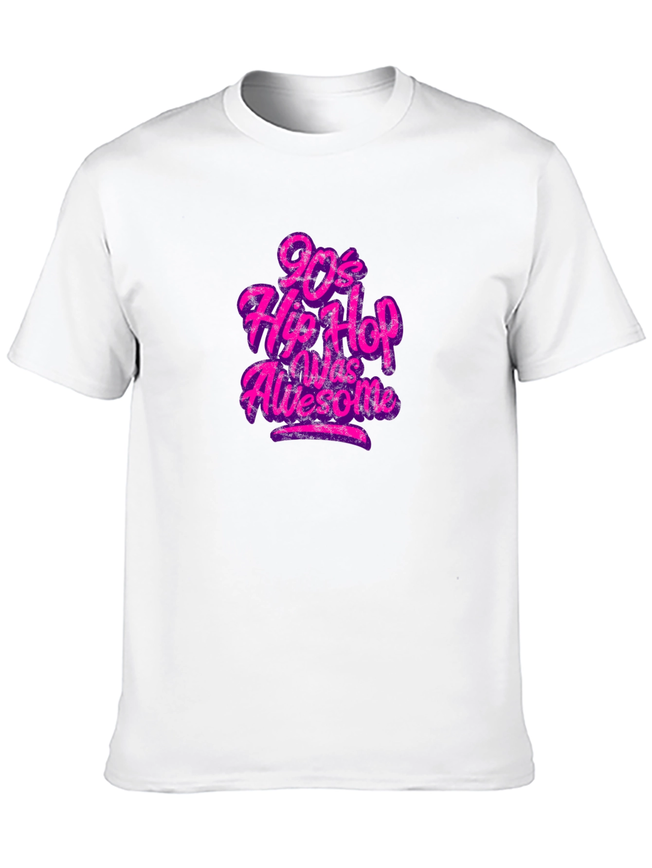 90s Hip Hop Was Awesome Black Graphic Tee