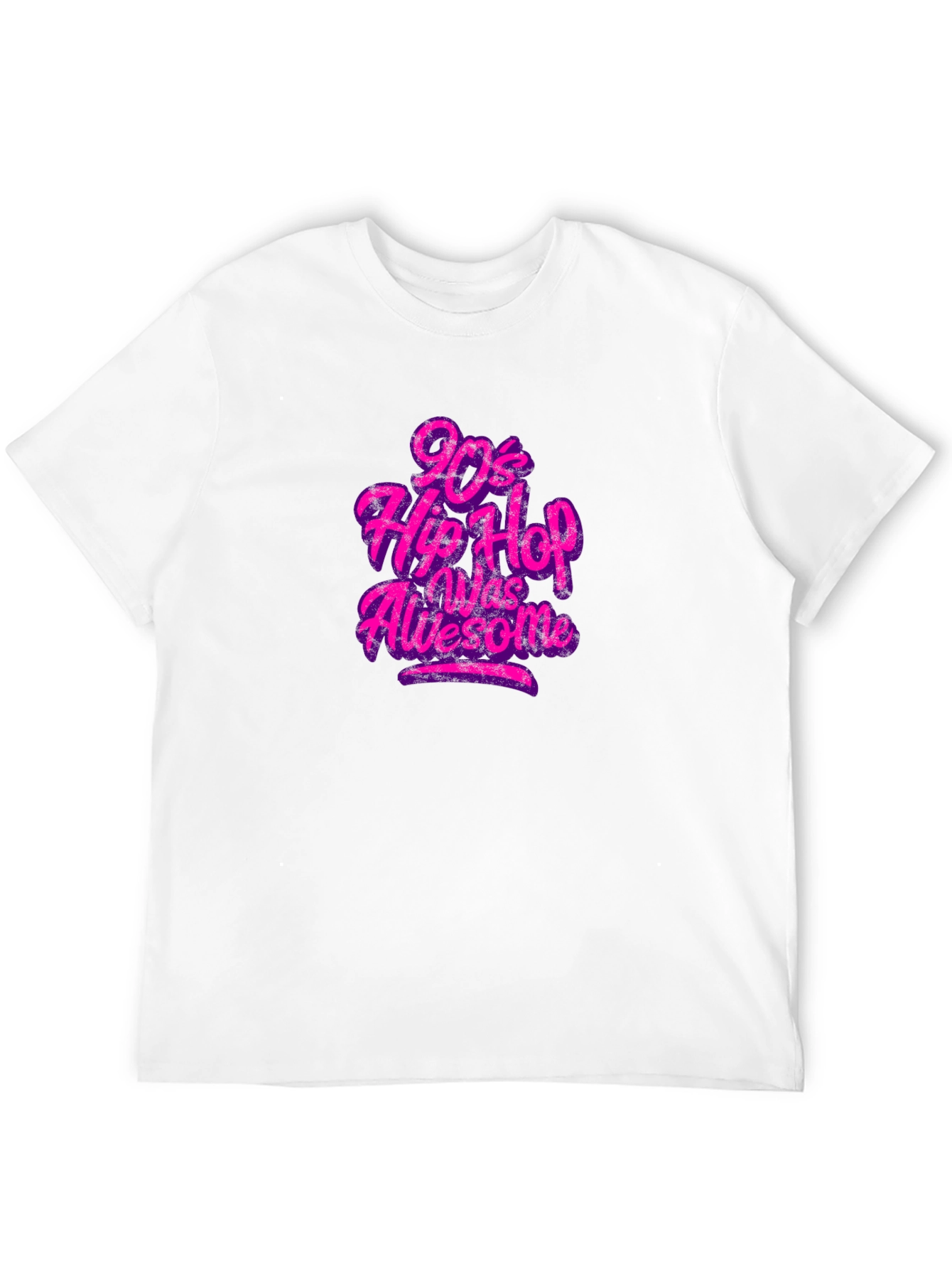 90s Hip Hop Was Awesome Black Graphic Tee