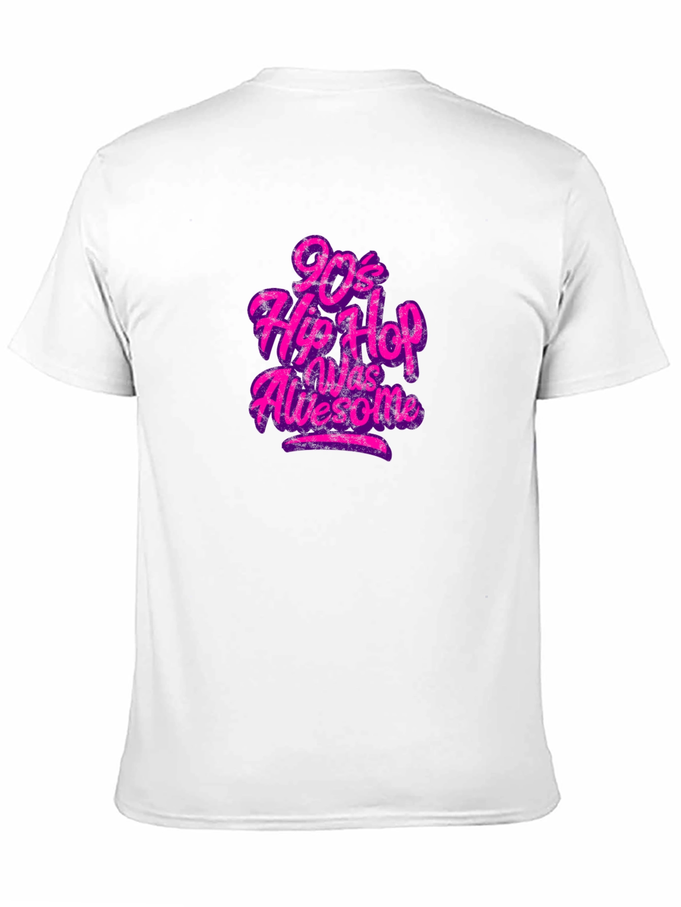 90s Hip Hop Was Awesome Black Graphic Tee