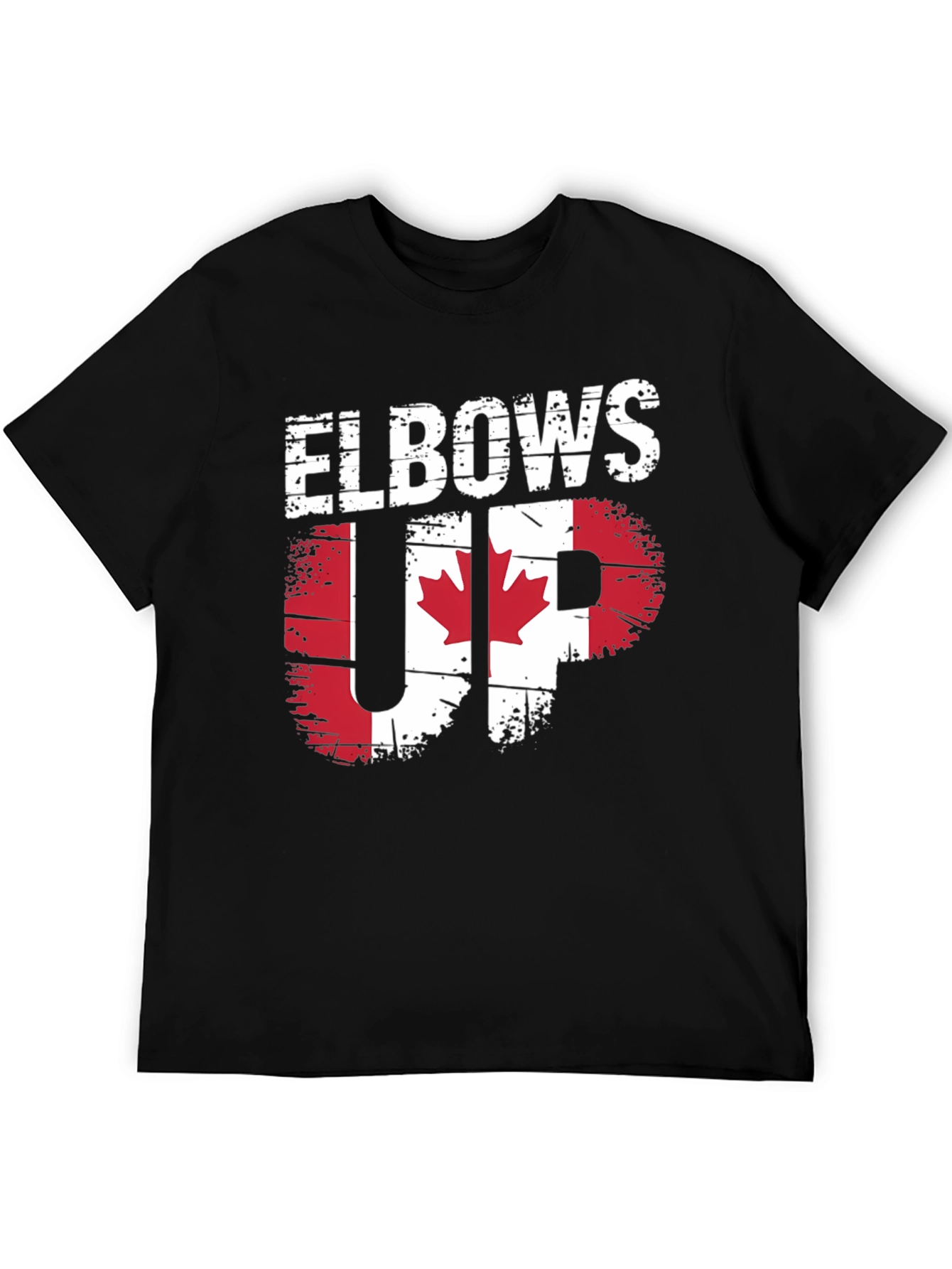 Elbows Up Canada Flag Graphic T-Shirt