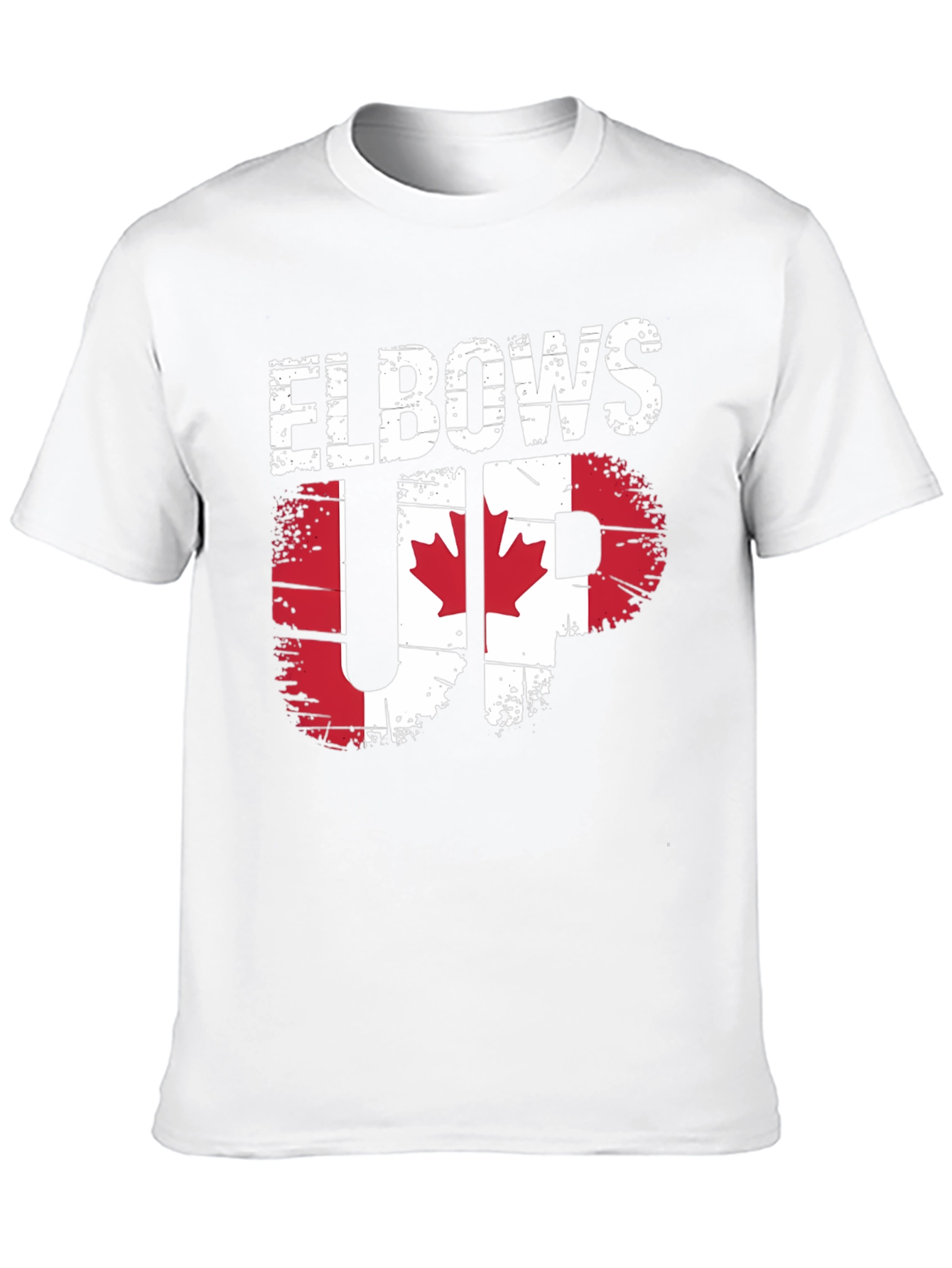 Elbows Up Canada Flag Graphic T-Shirt