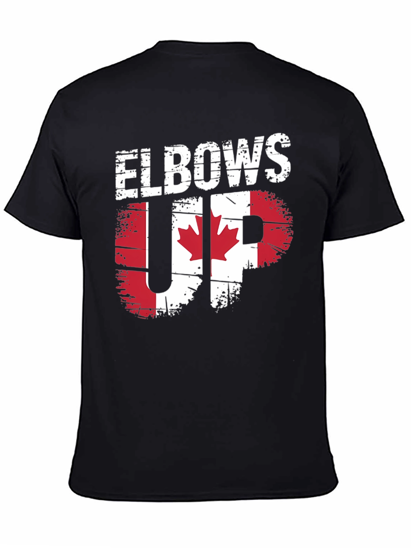 Elbows Up Canada Flag Graphic T-Shirt