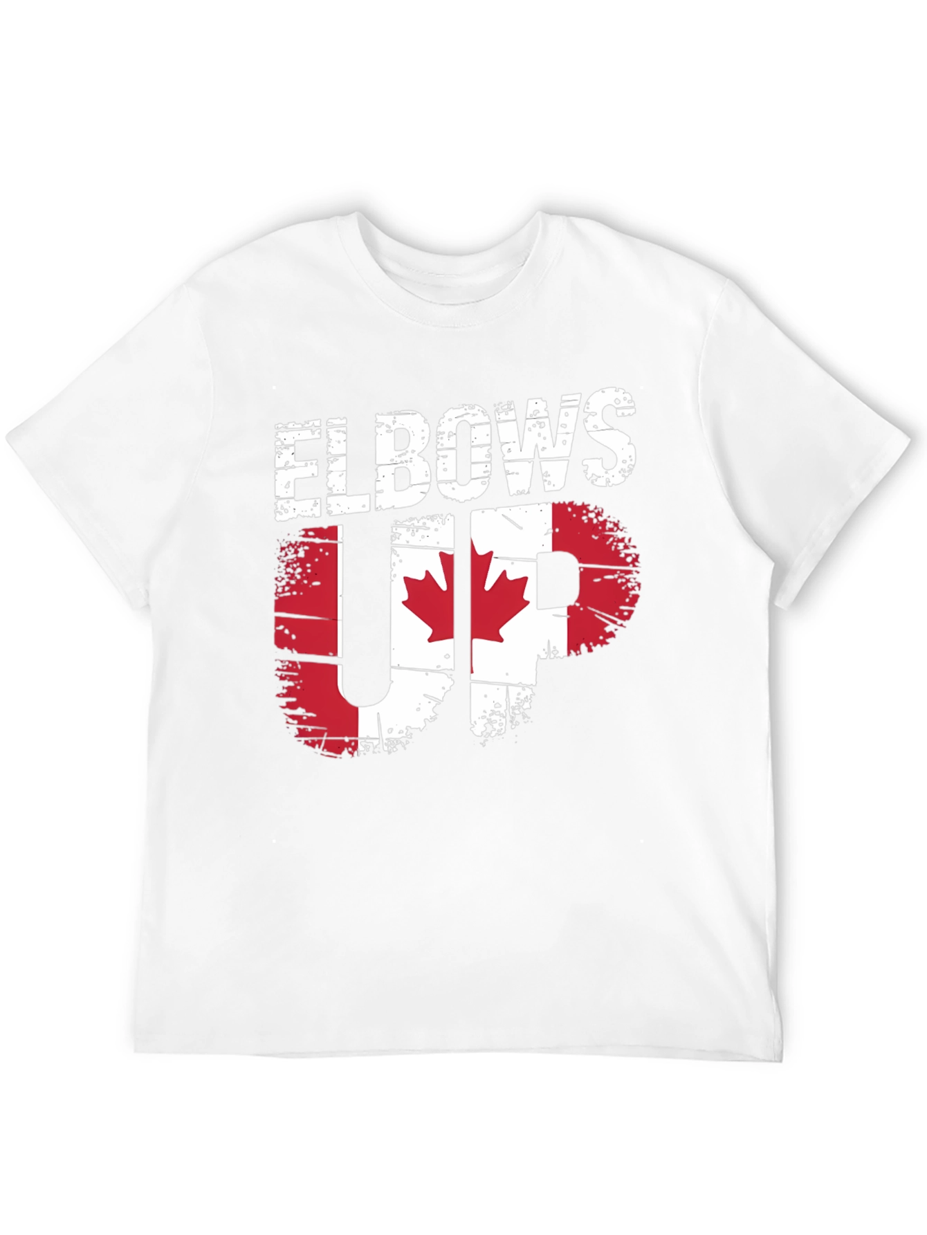 Elbows Up Canada Flag Graphic T-Shirt