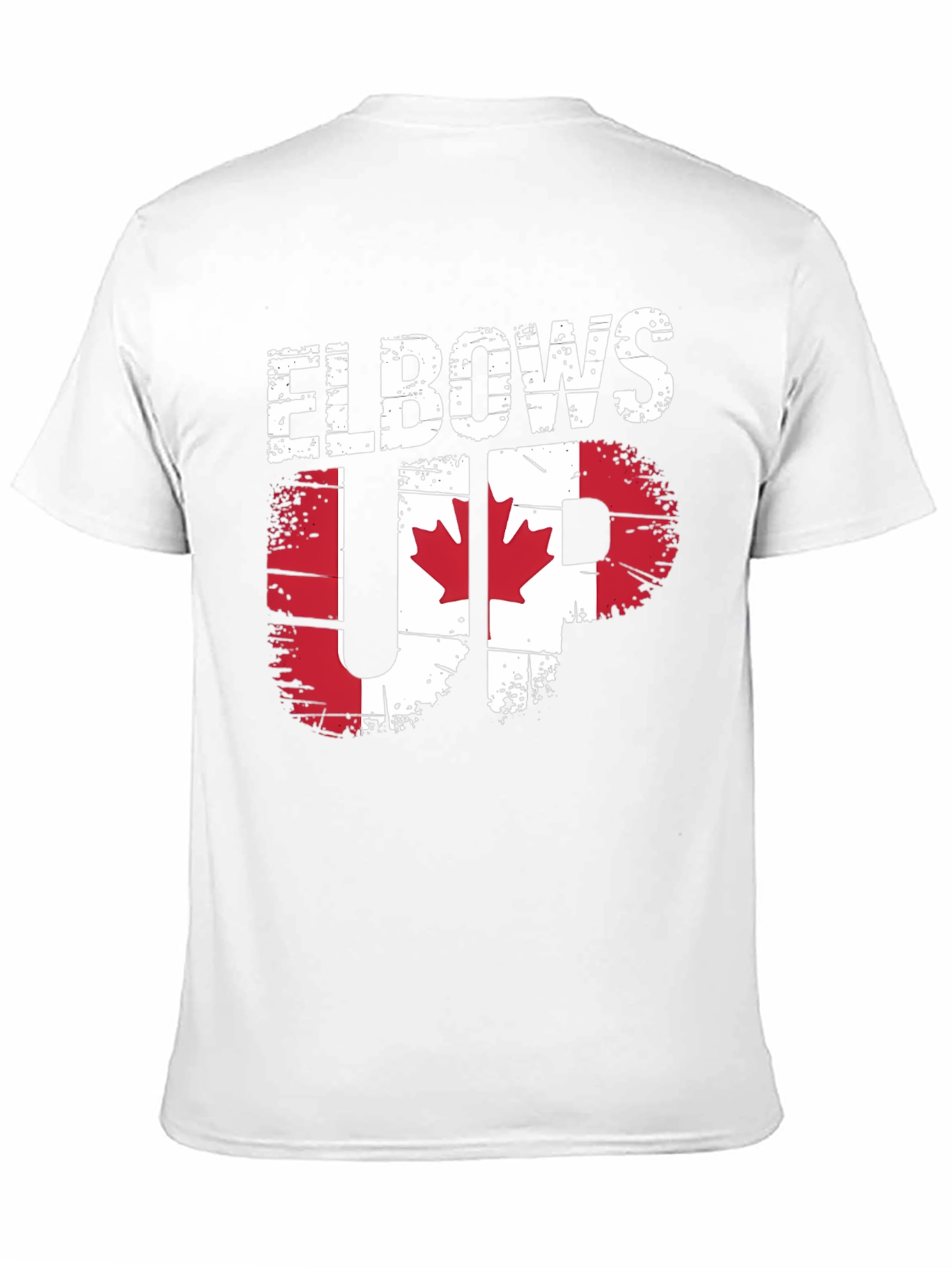 Elbows Up Canada Flag Graphic T-Shirt