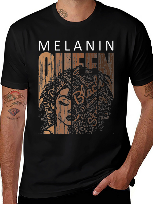 Melanin Queen Graphic T-Shirt - Black Pride Tee