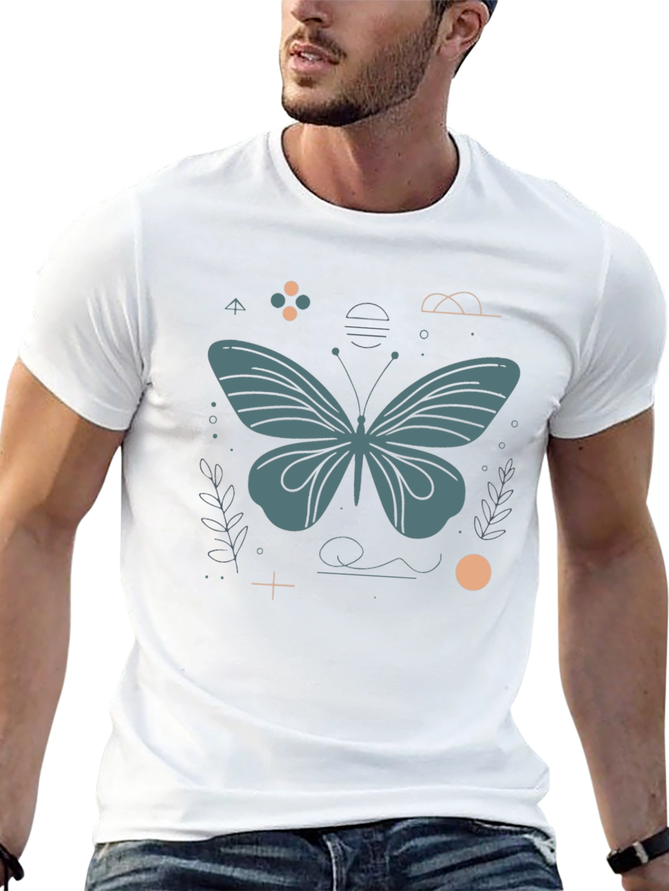 Butterfly Graphic Tee - Modern Minimalist Design