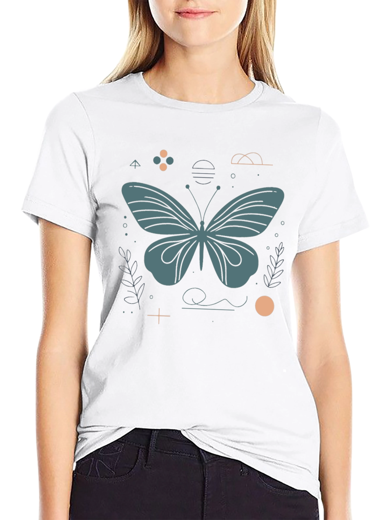 Butterfly Graphic Tee - Modern Minimalist Design
