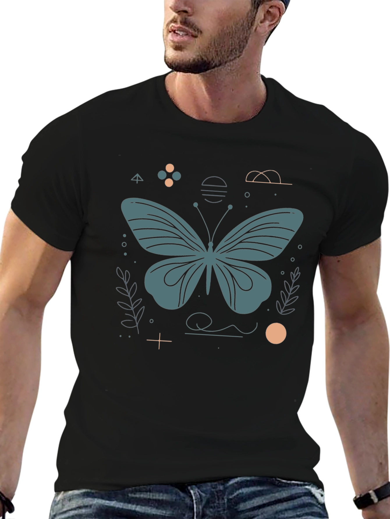 Butterfly Graphic Tee - Modern Minimalist Design