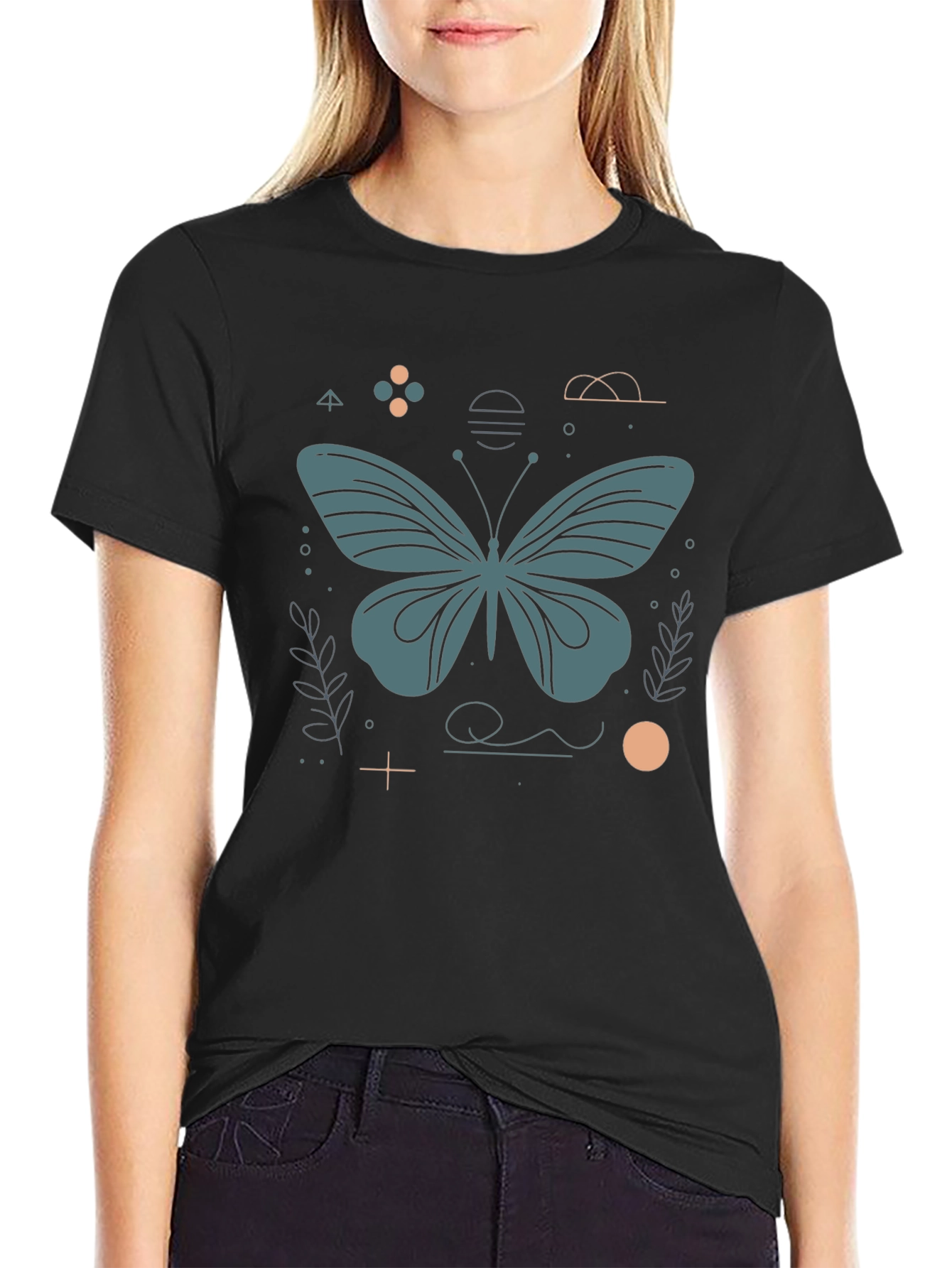 Butterfly Graphic Tee - Modern Minimalist Design