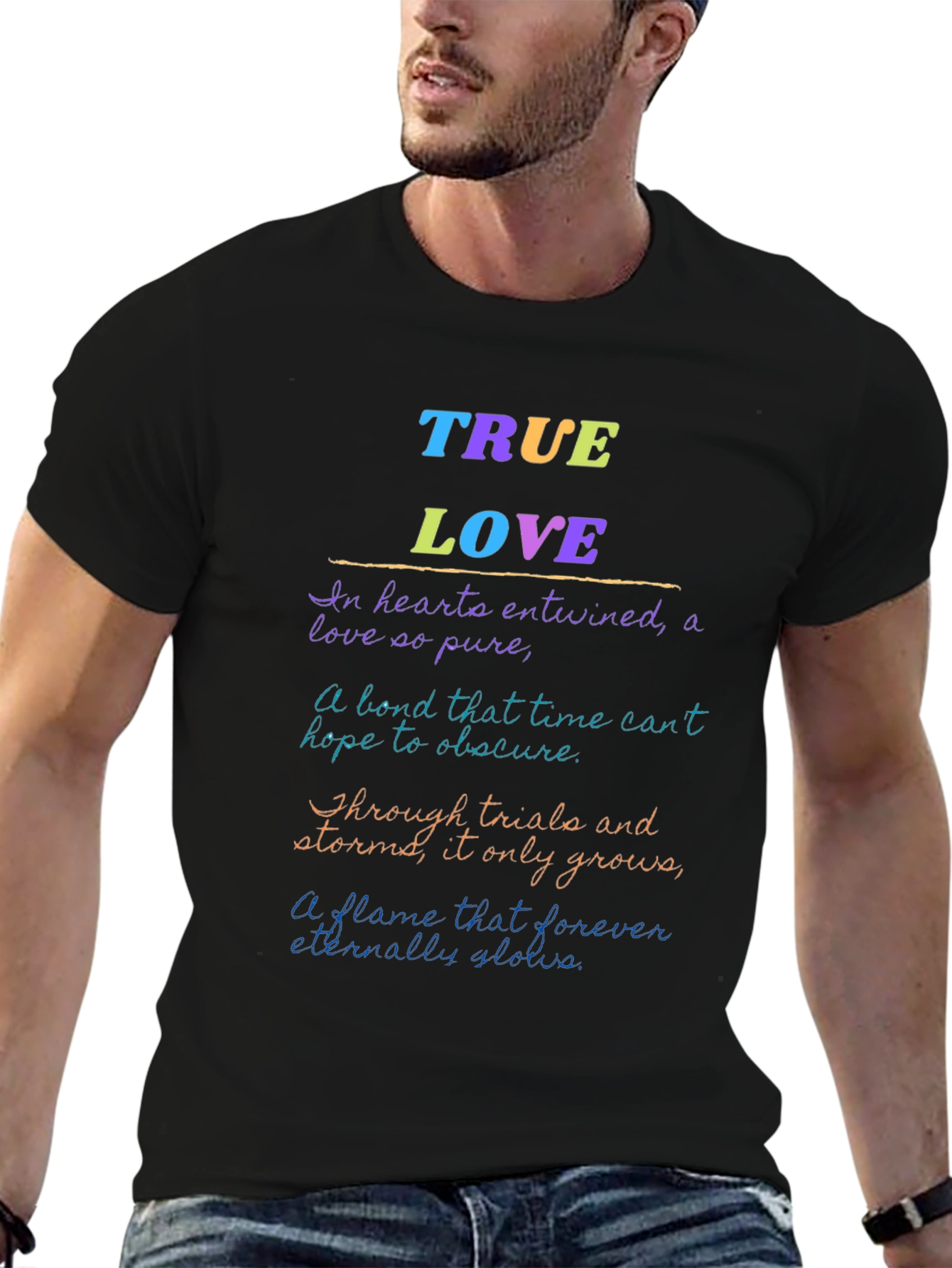 True Love Poem Graphic Tee - Soft Cotton Blend