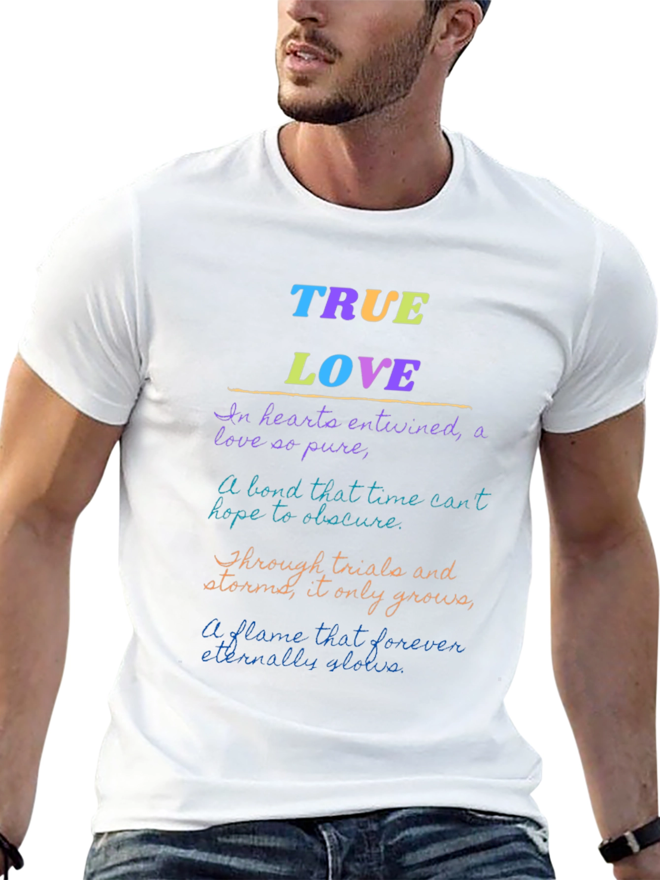 True Love Poem Graphic Tee - Soft Cotton Blend