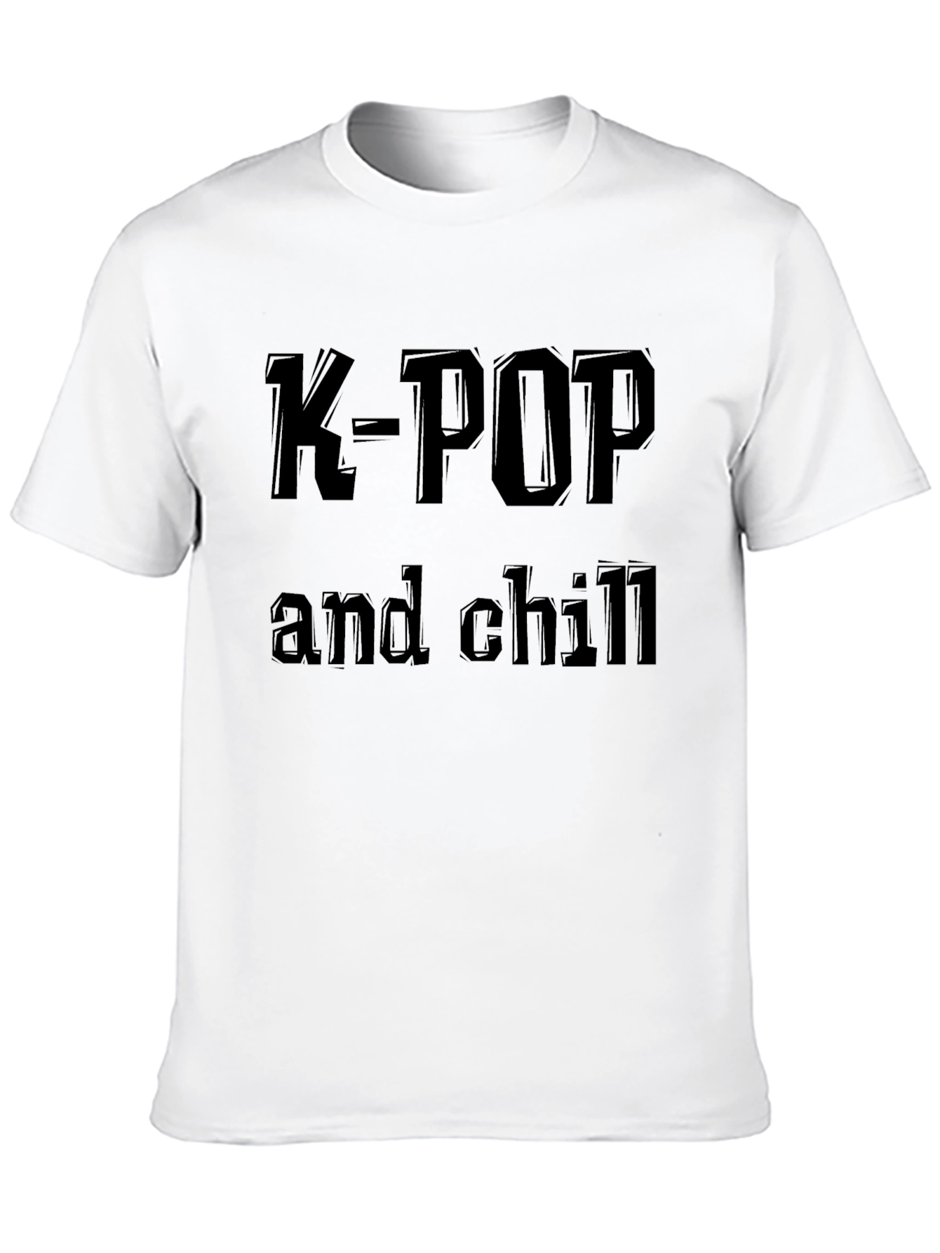 K-Pop and Chill Black Graphic Tee