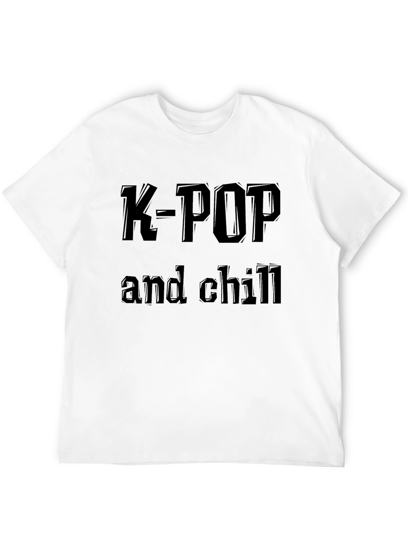 K-Pop and Chill Black Graphic Tee