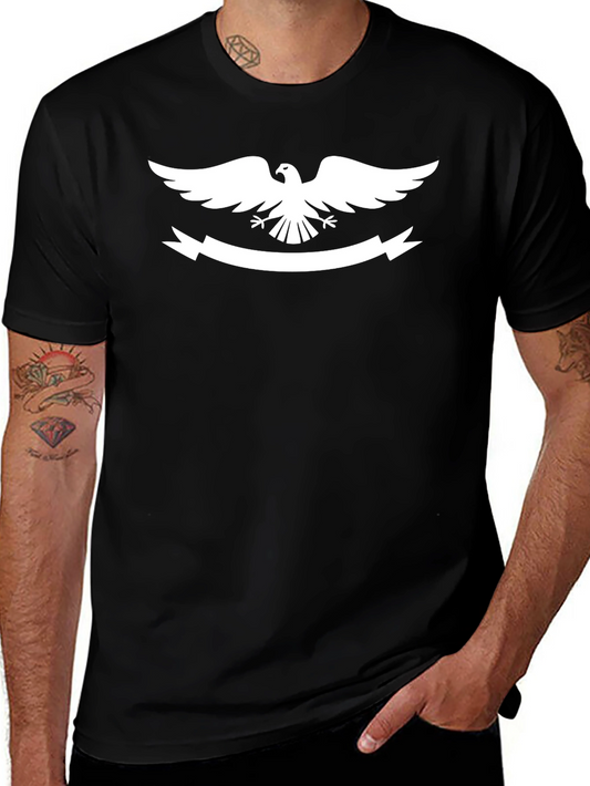 Eagle Crest Graphic Tee - Classic Black Cotton T-Shirt