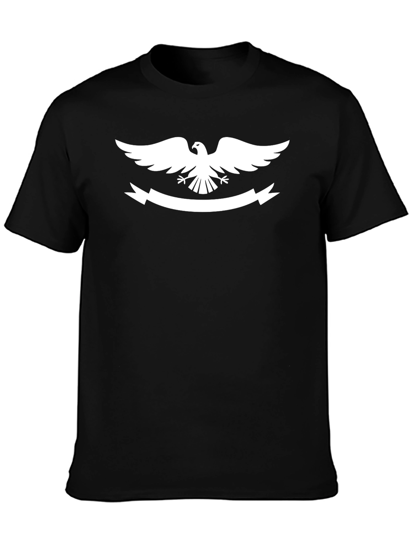 Eagle Crest Graphic Tee - Classic Black Cotton T-Shirt