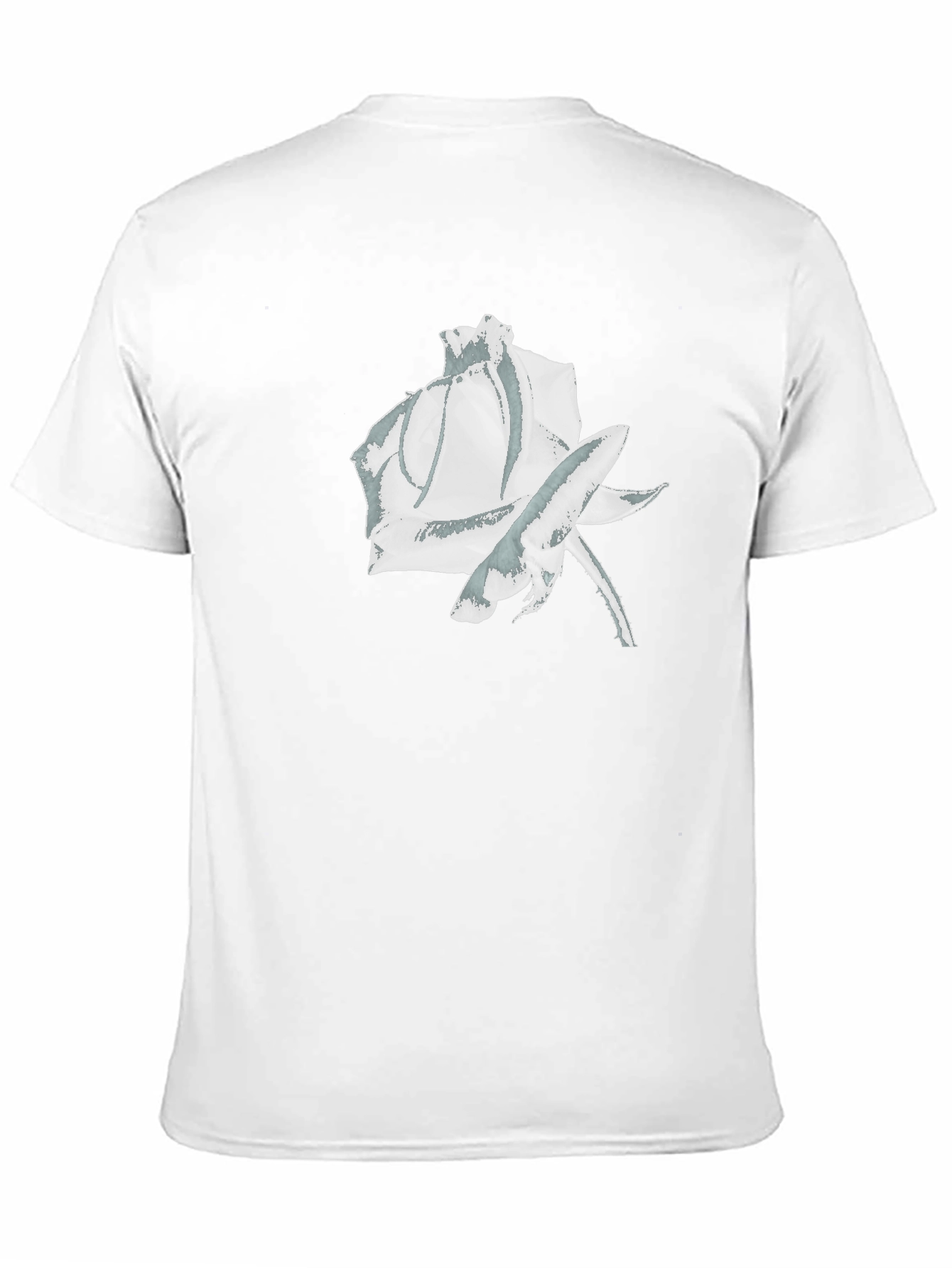 Monochrome Rose Graphic Tee - Stylish & Modern