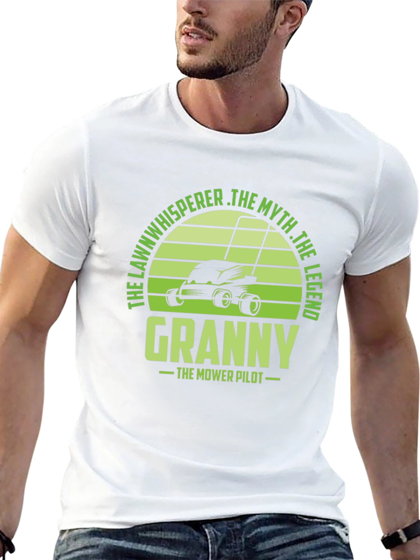Granny The Mower Pilot T-Shirt - Lawn Whisperer Legend