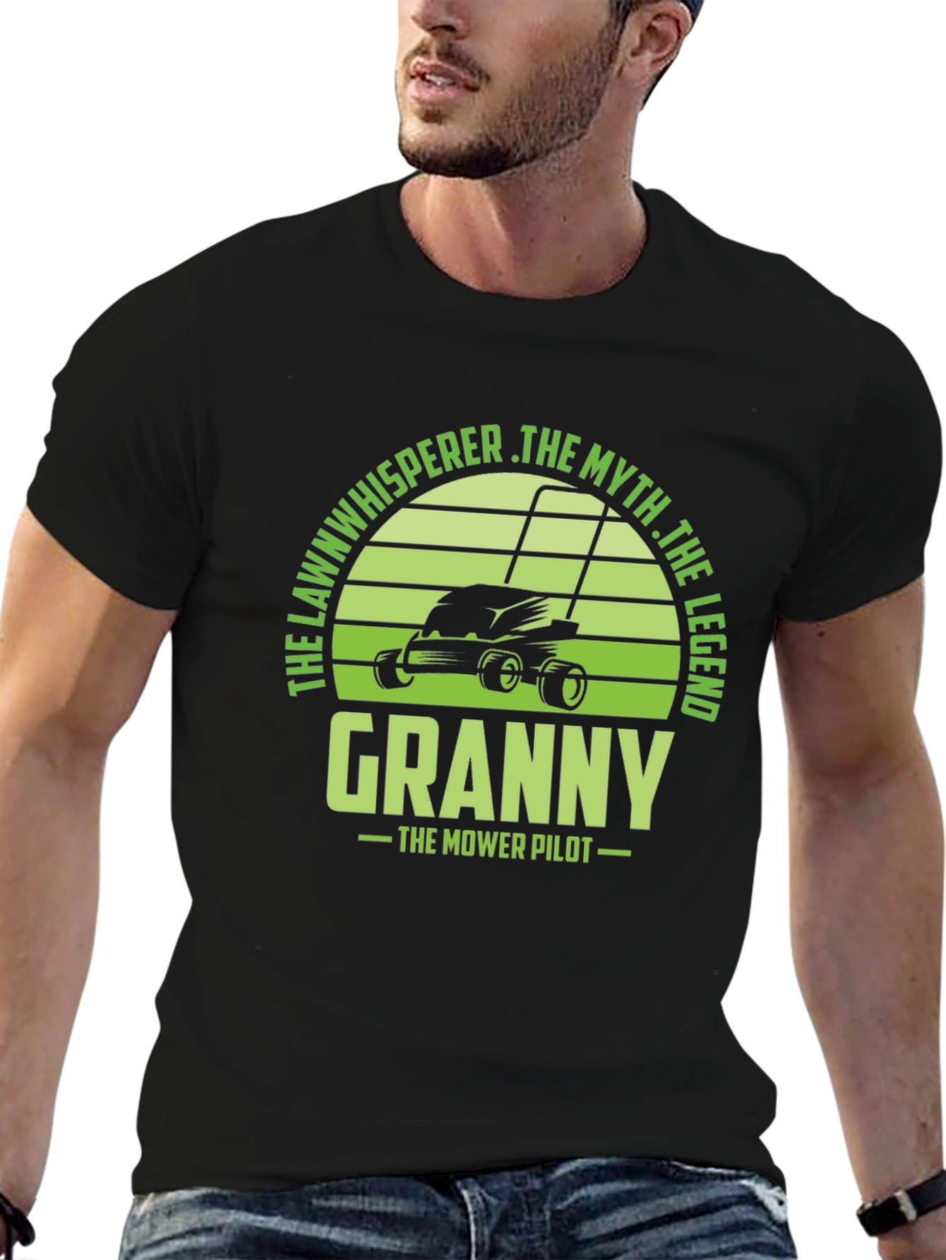 Granny The Mower Pilot T-Shirt - Lawn Whisperer Legend