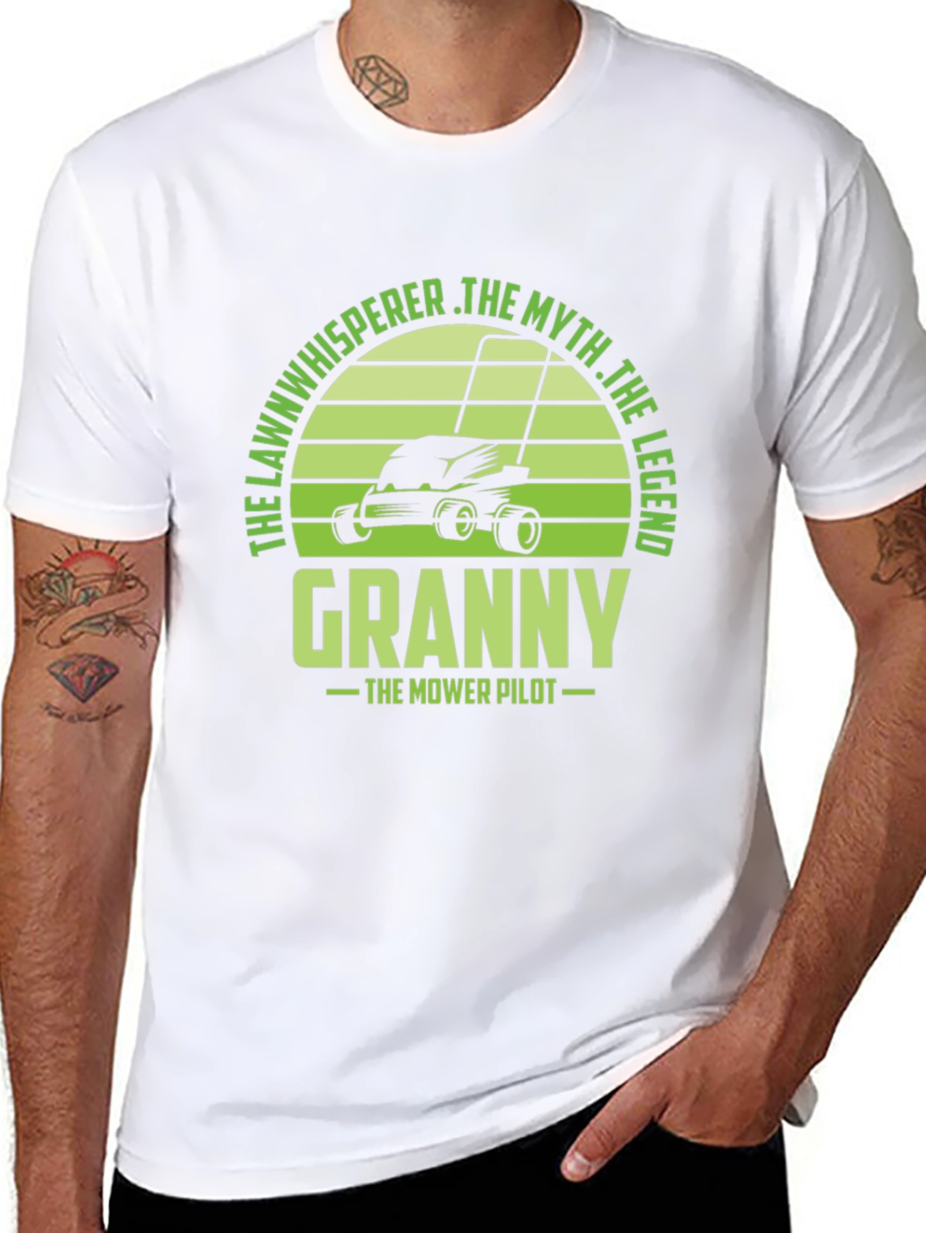 Granny The Mower Pilot T-Shirt - Lawn Whisperer Legend