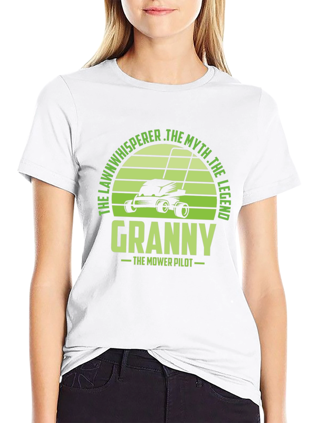 Granny The Mower Pilot T-Shirt - Lawn Whisperer Legend