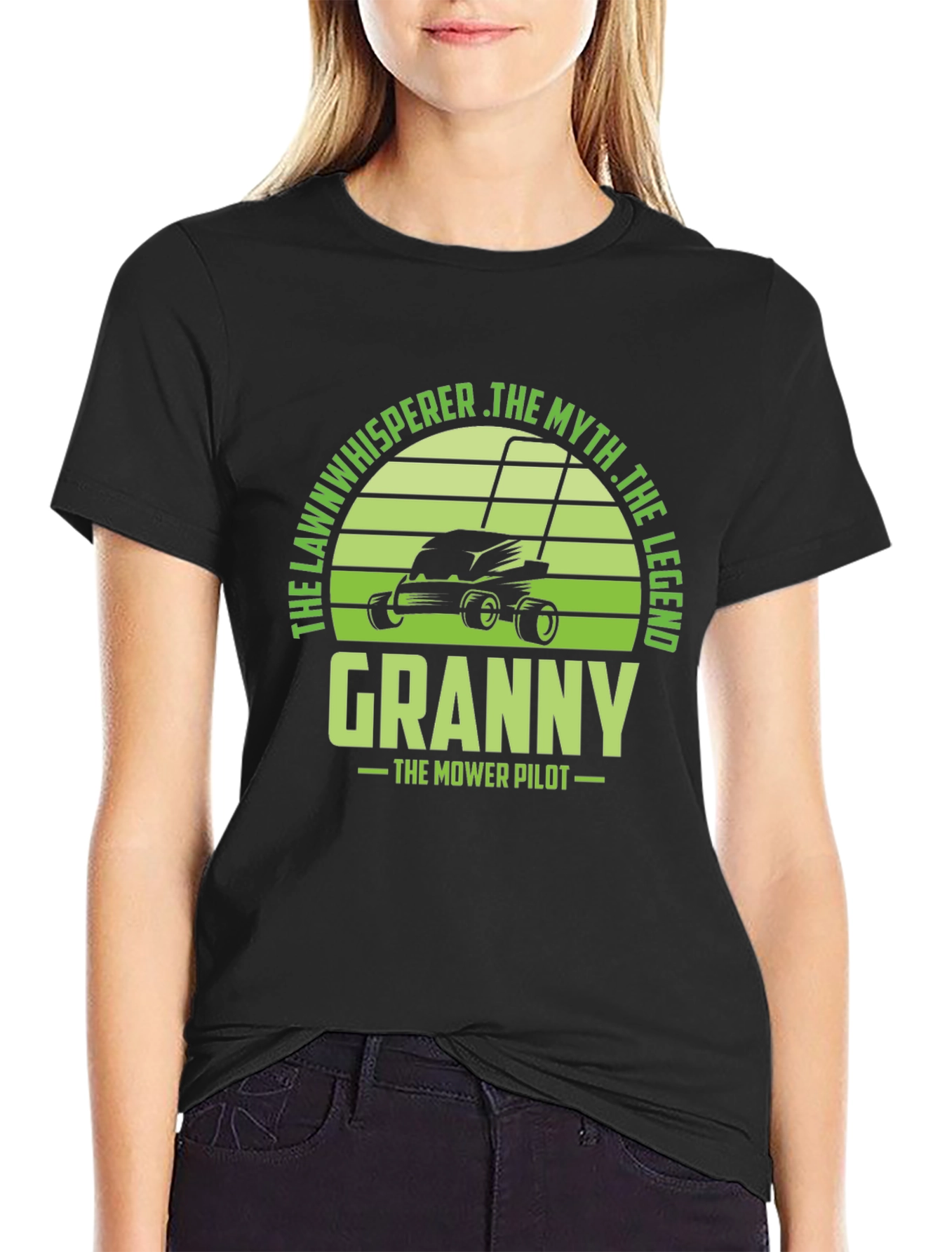 Granny The Mower Pilot T-Shirt - Lawn Whisperer Legend