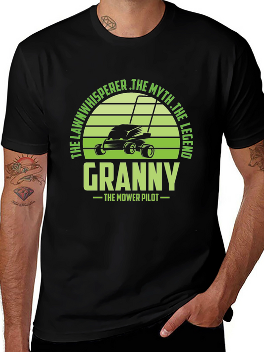 Granny The Mower Pilot T-Shirt - Lawn Whisperer Legend