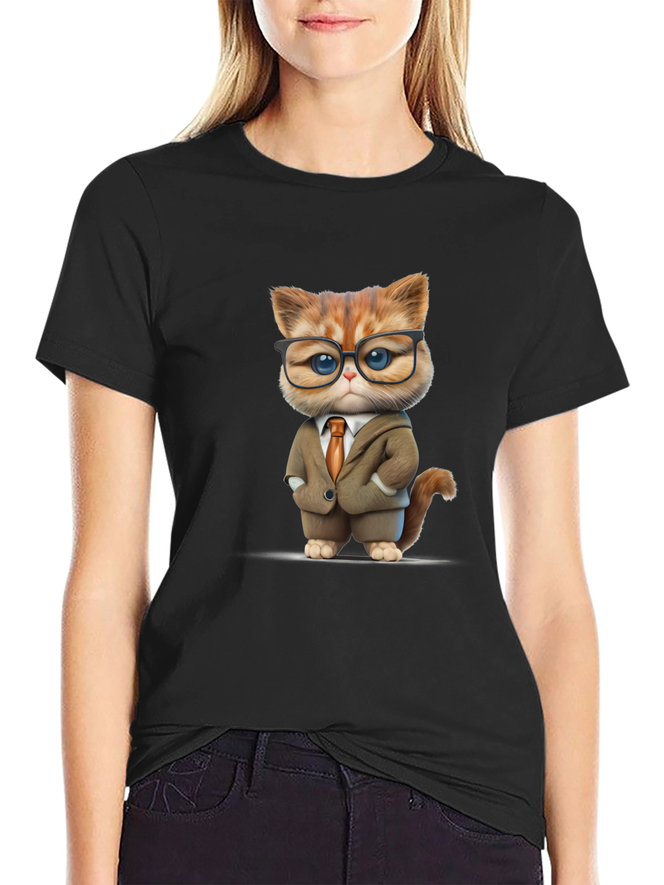 Cat Boss T-Shirt - Funny Business Cat Tee