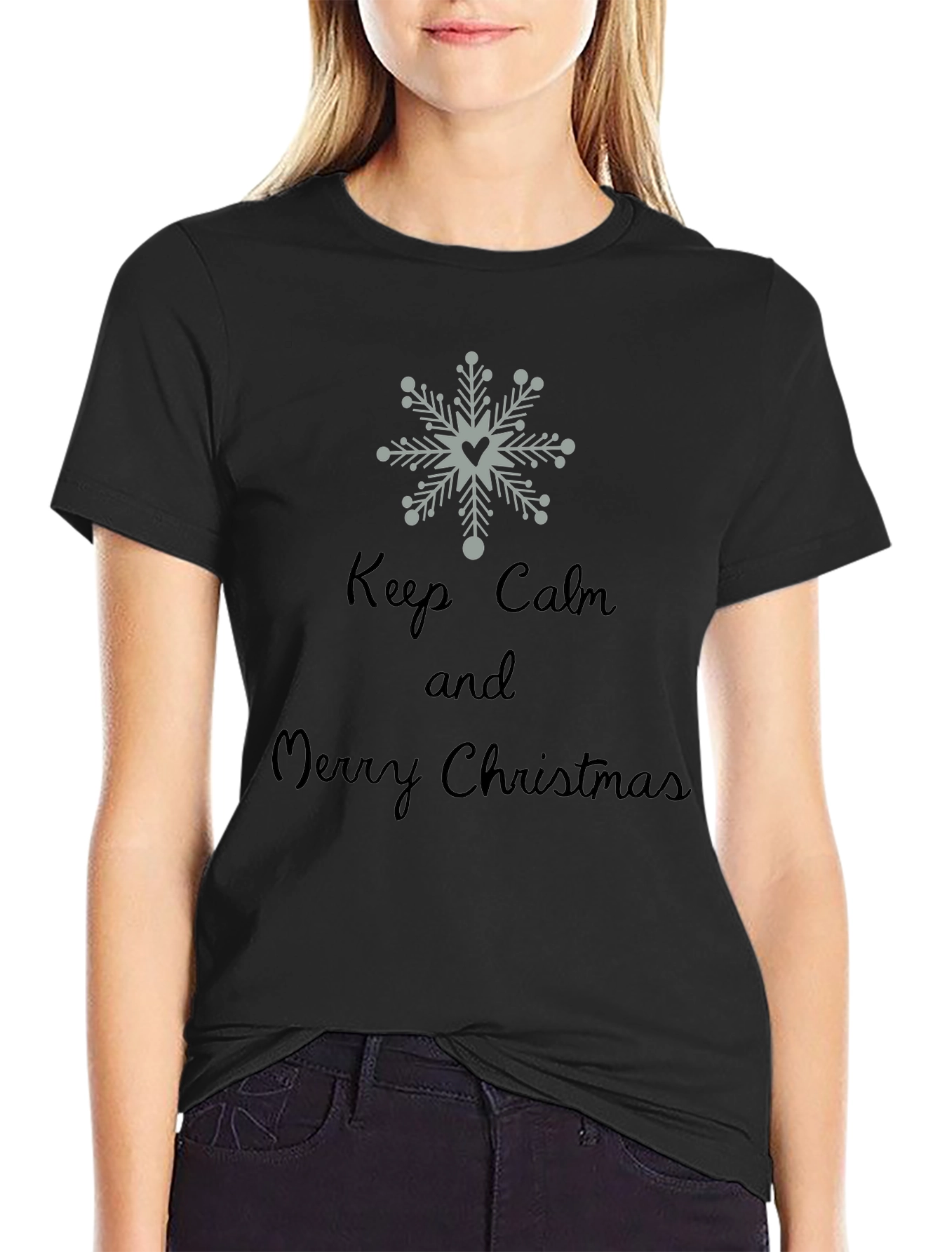 Keep Calm Merry Christmas T-Shirt Holiday Tee
