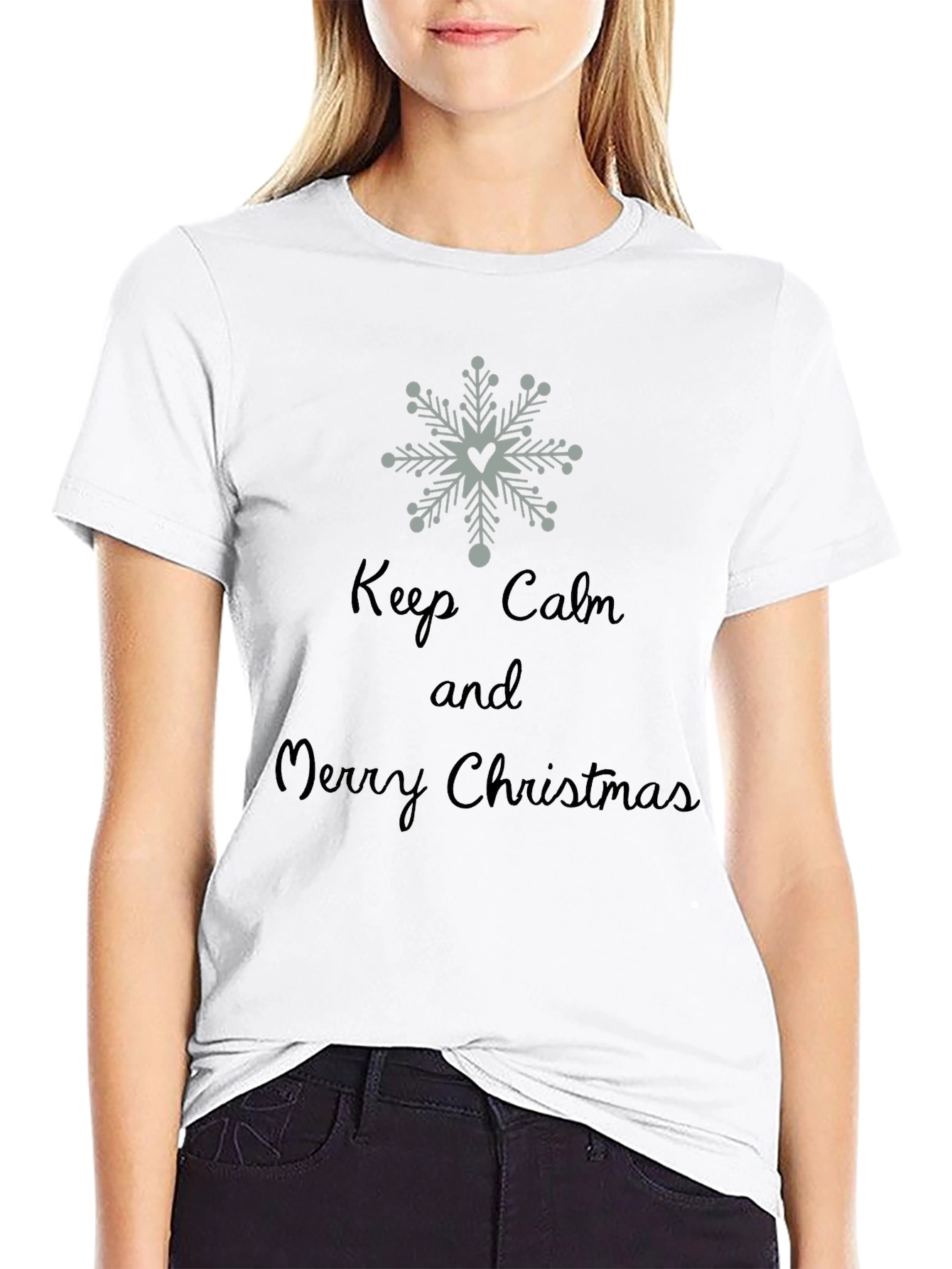Keep Calm Merry Christmas T-Shirt Holiday Tee