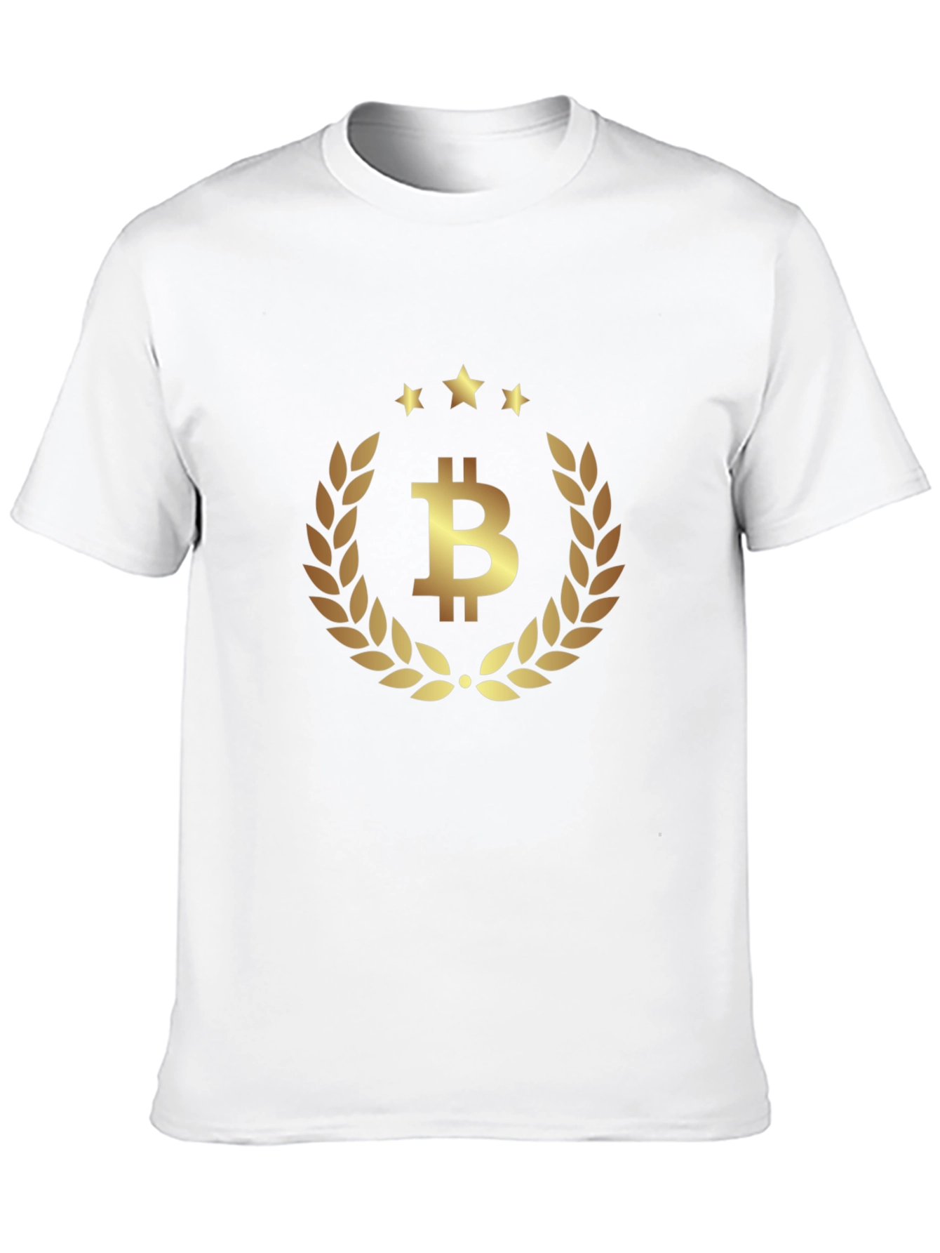 Bitcoin Laurel Wreath T-Shirt - Crypto Currency Tee