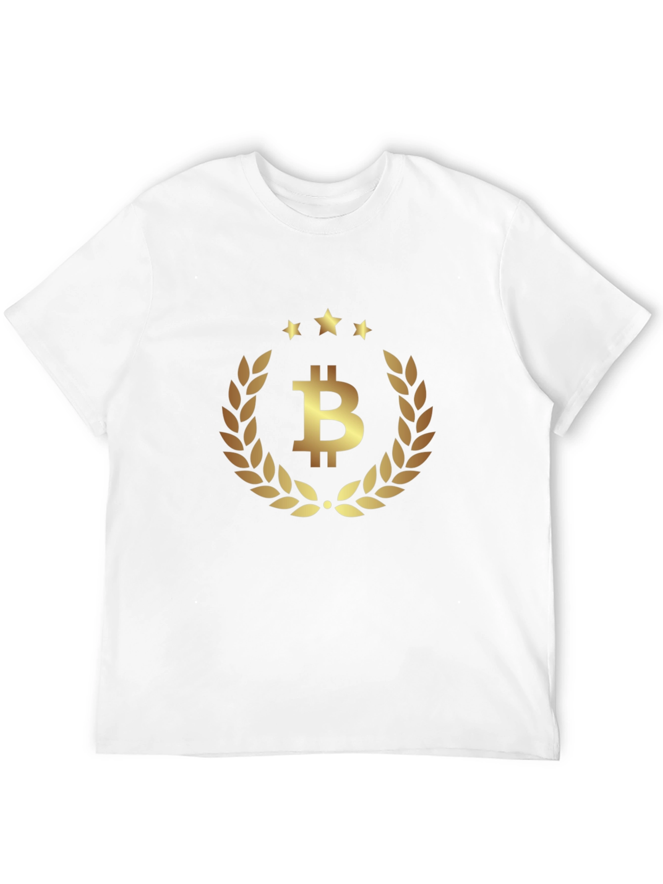 Bitcoin Laurel Wreath T-Shirt - Crypto Currency Tee