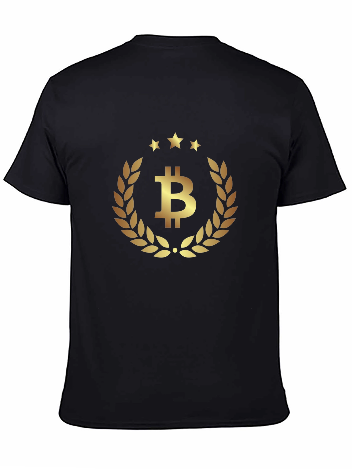 Bitcoin Laurel Wreath T-Shirt - Crypto Currency Tee