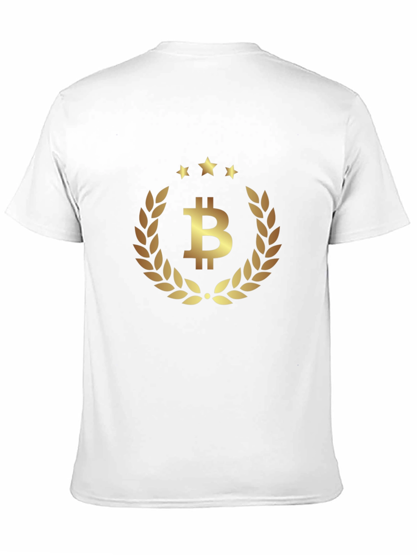 Bitcoin Laurel Wreath T-Shirt - Crypto Currency Tee