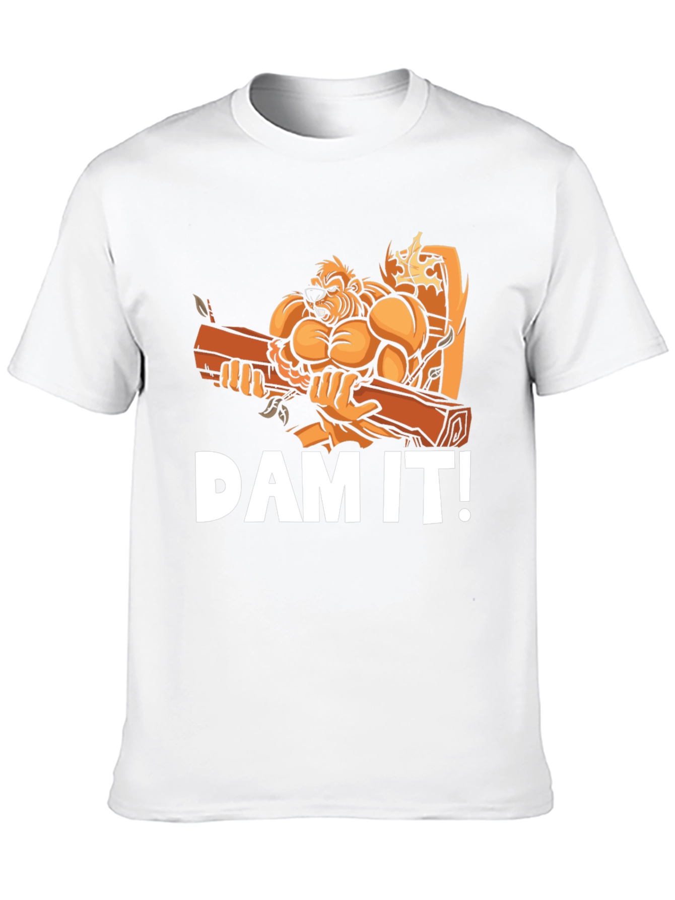 Funny Beaver DAM IT! Graphic T-Shirt