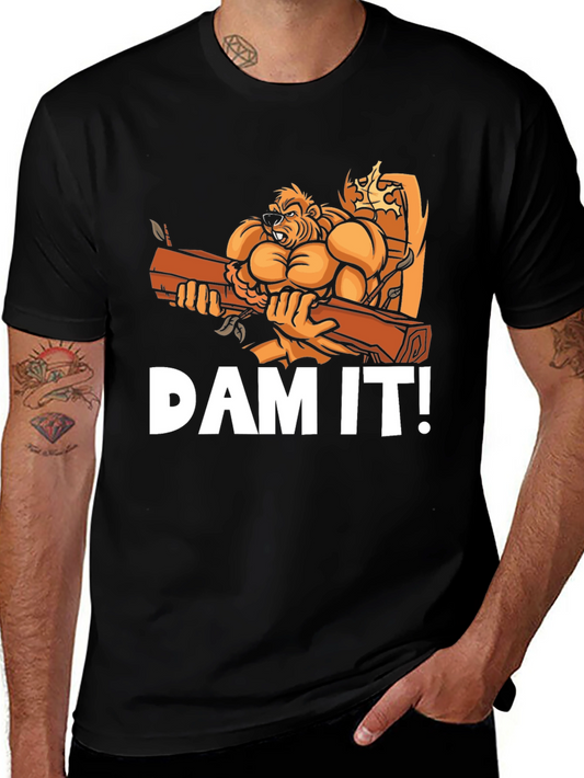 Funny Beaver DAM IT! Graphic T-Shirt