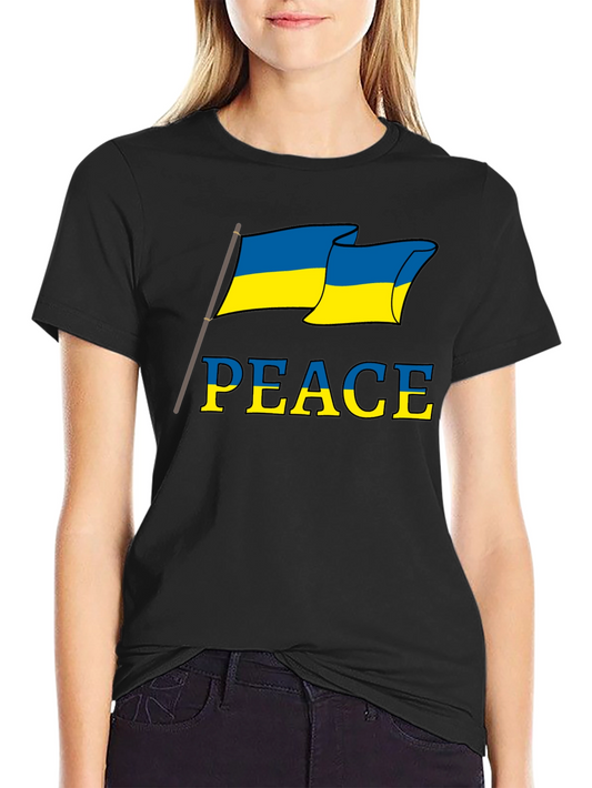 Ukraine Peace Flag Graphic T-Shirt
