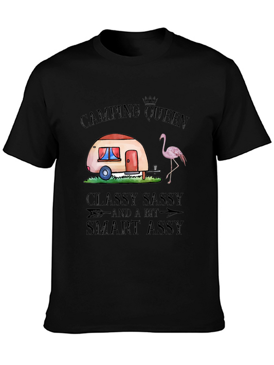 Camping Queen Graphic T-Shirt Classy Sassy Smart Assy