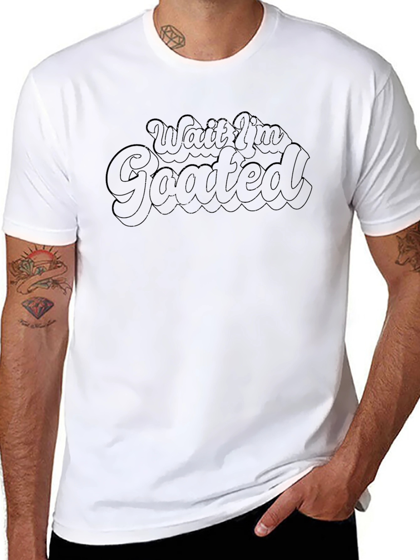 Wait Im Goated Black Tee