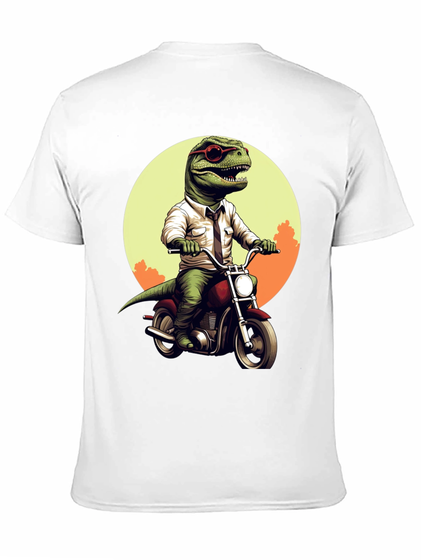 Dino Rider T-Shirt: Cool T-Rex on Motorcycle Tee