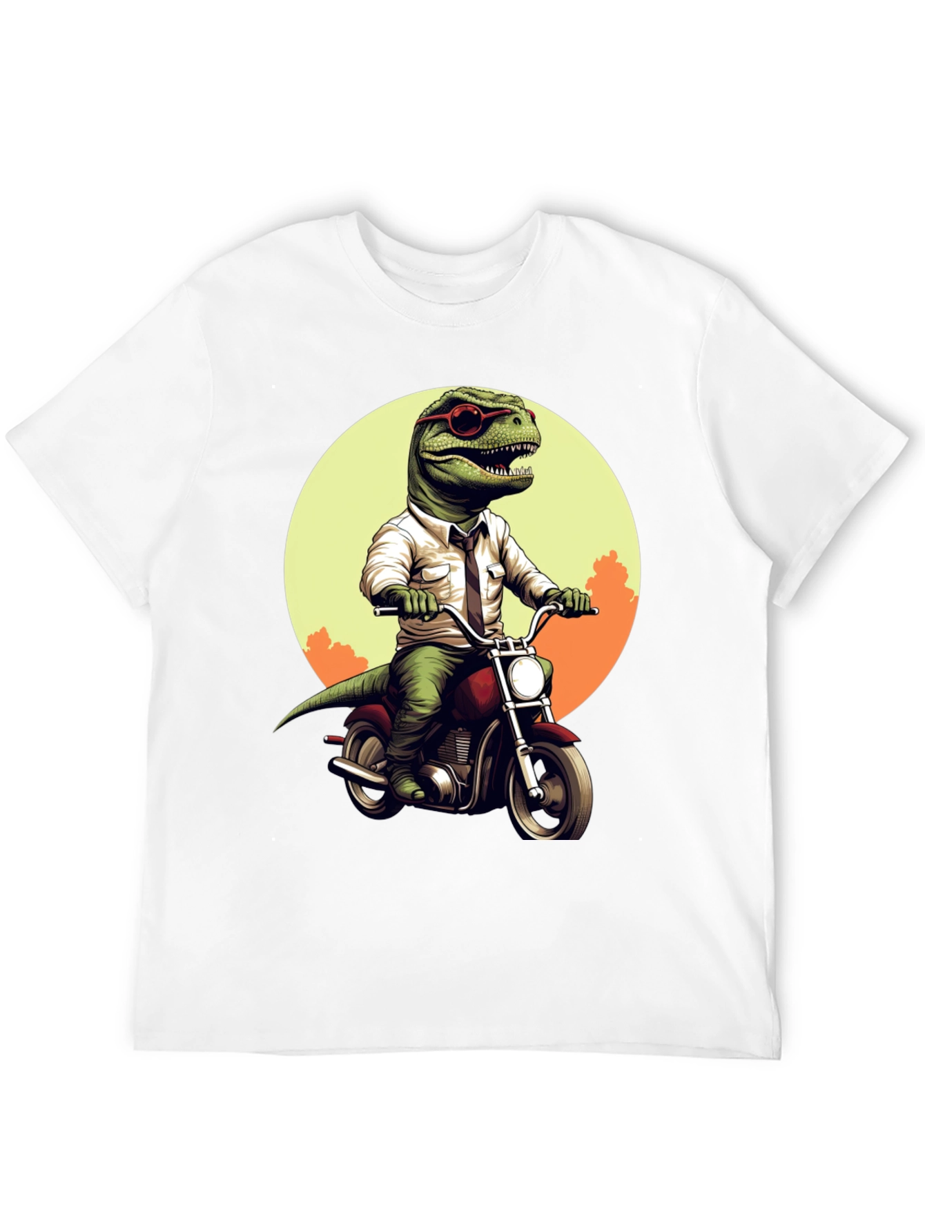 Dino Rider T-Shirt: Cool T-Rex on Motorcycle Tee