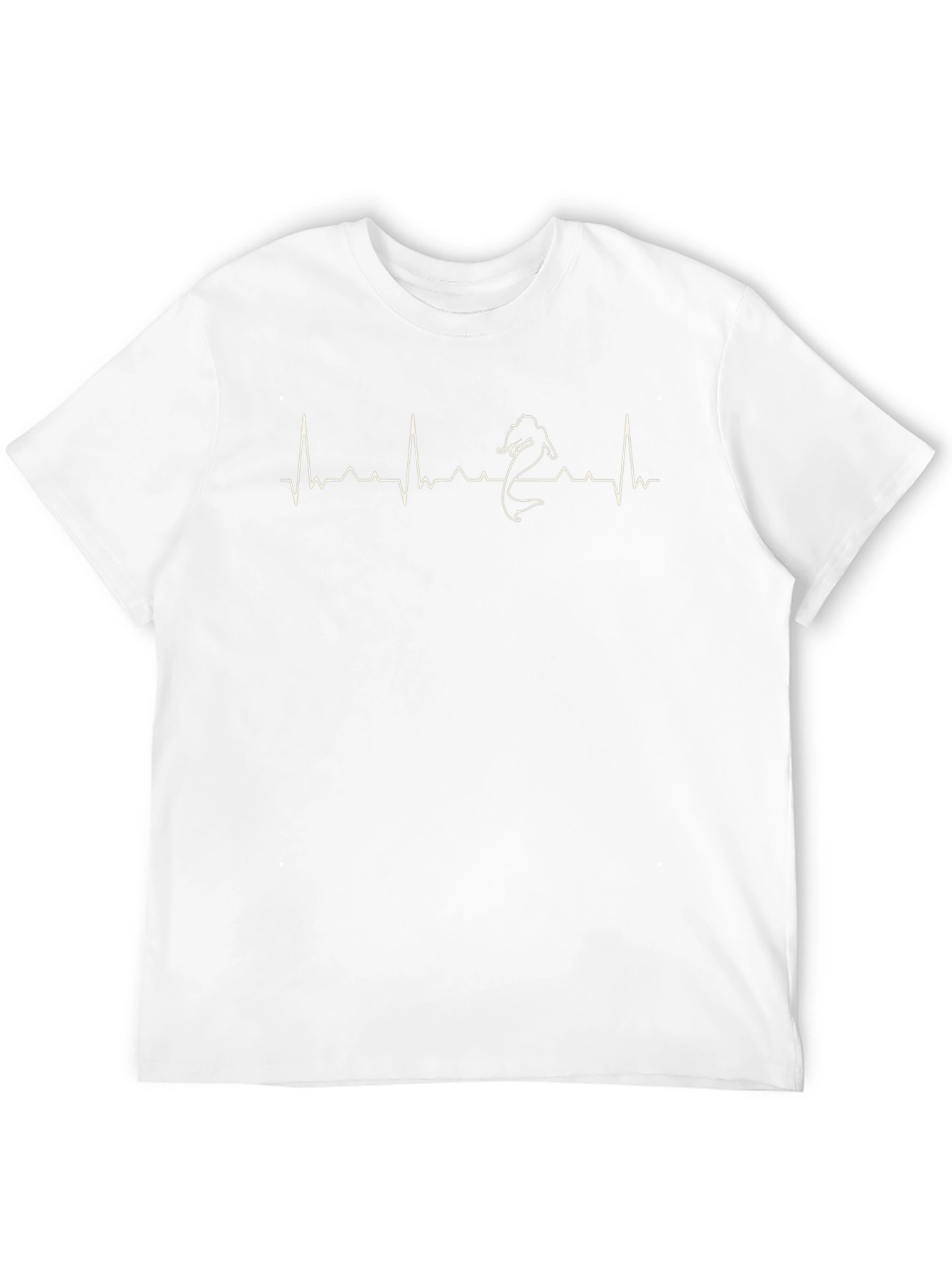 Mermaid Heartbeat T-Shirt - Black Graphic Tee