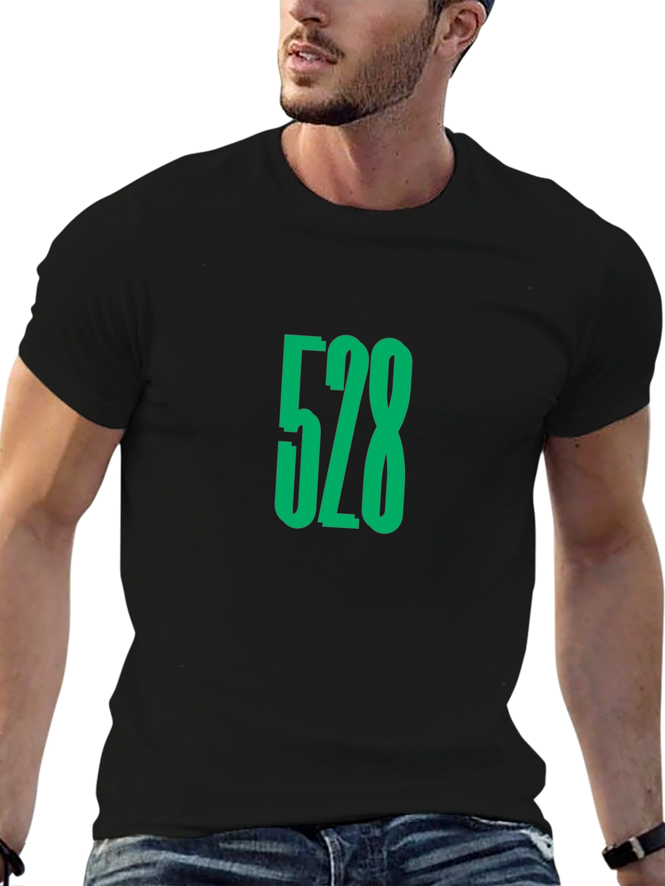 528 Graphic Tee - Black Cotton Comfort Fit