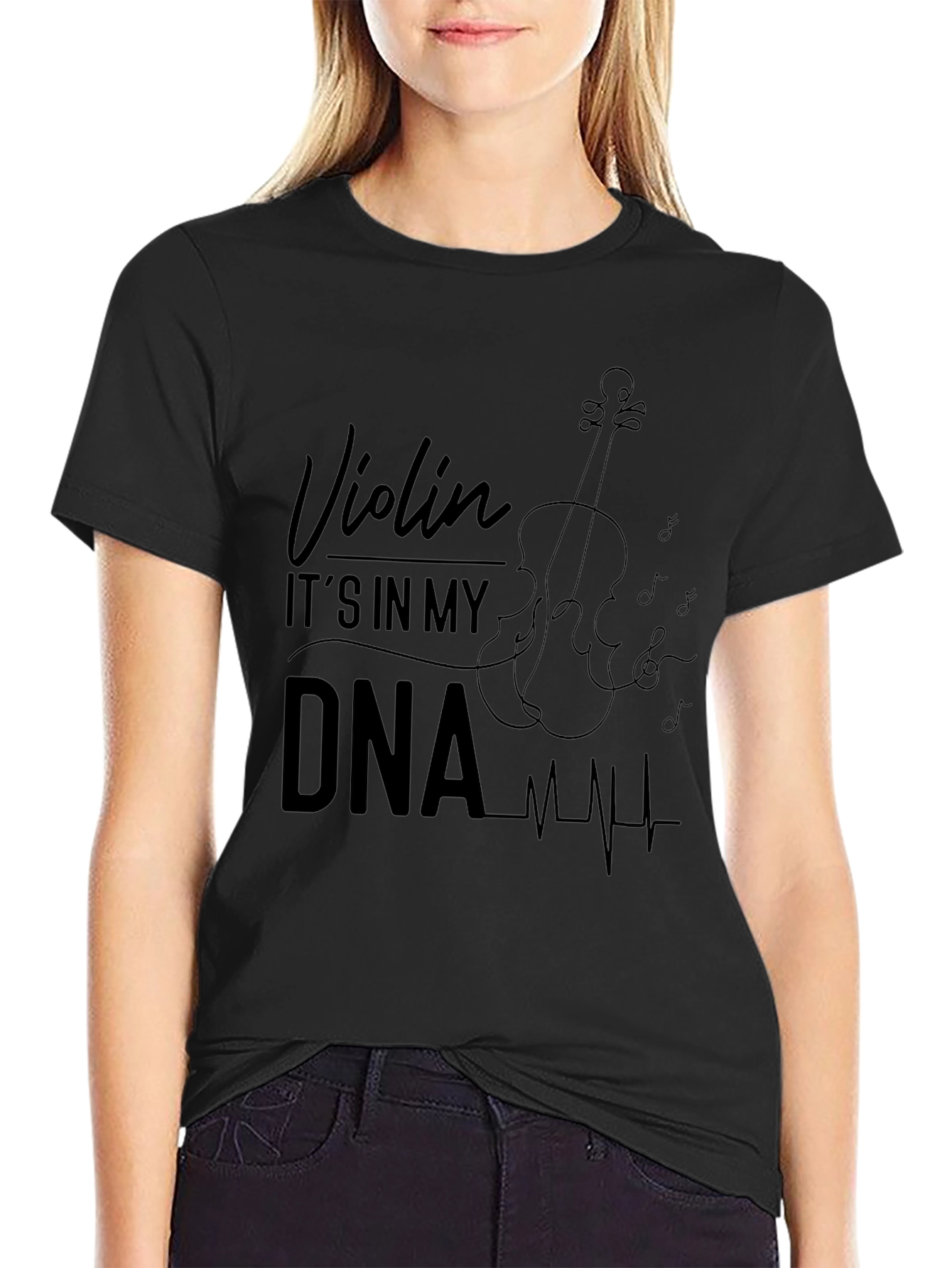 Violin DNA Graphic T-Shirt - Music Lover Tee