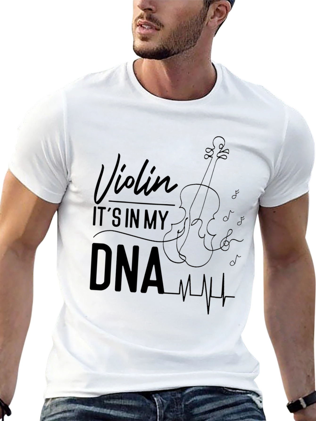 Violin DNA Graphic T-Shirt - Music Lover Tee